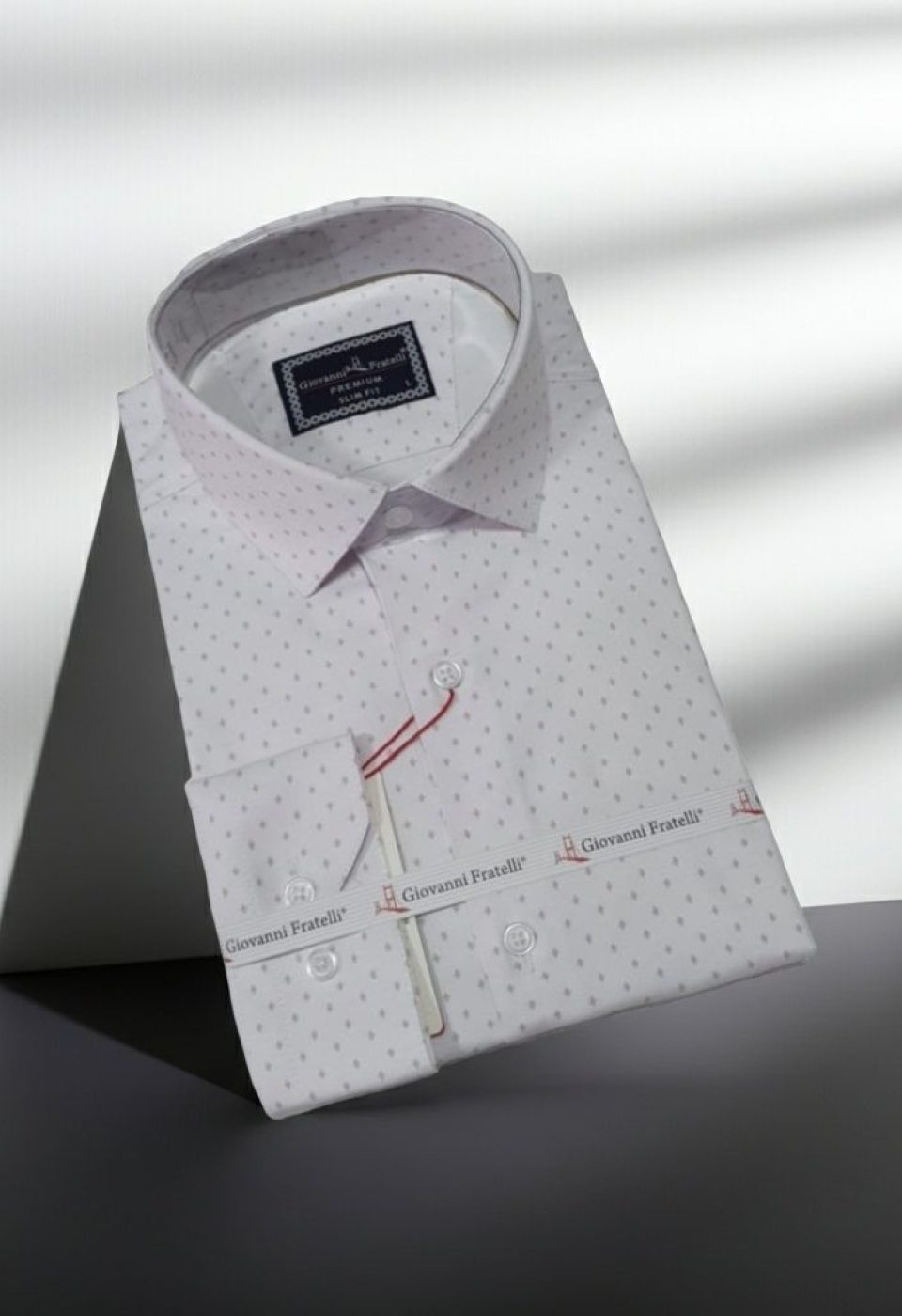 Slim Fit Uzun Kol Desenli Saten Gömlek 3GMK312429002 - Giovanni Fratelli