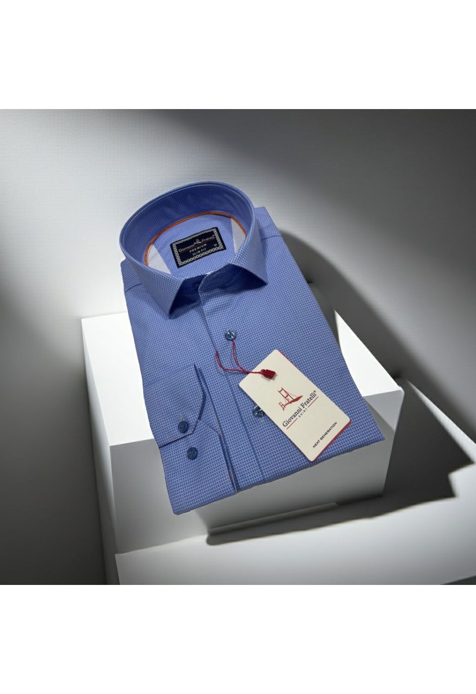 Slim Fit Uzun Kol Desenli Saten Gömlek 3GMK312431001 - Giovanni Fratelli