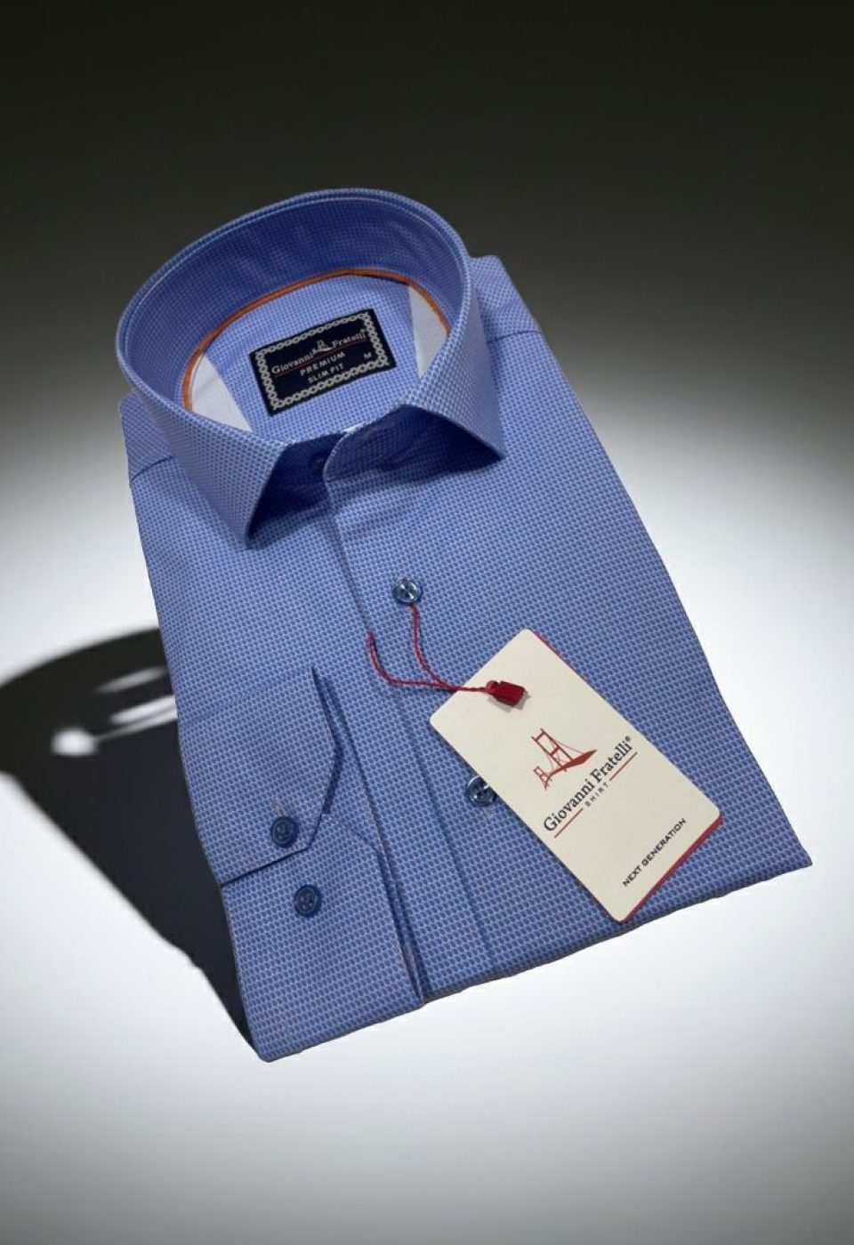 Slim Fit Uzun Kol Desenli Saten Gömlek 3GMK312431001