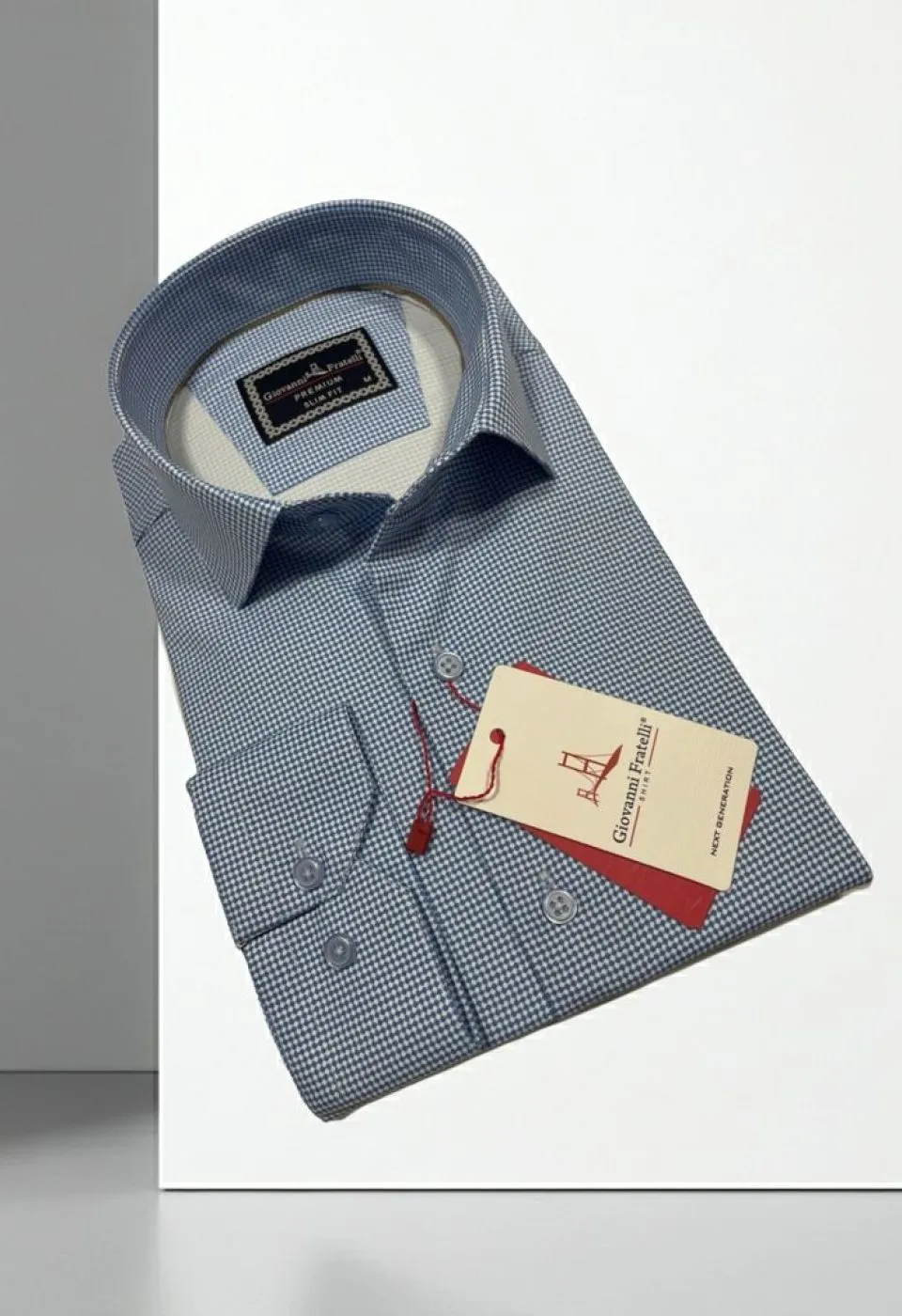 Slim Fit Uzun Kol Desenli Saten Gömlek 3GMK312431002