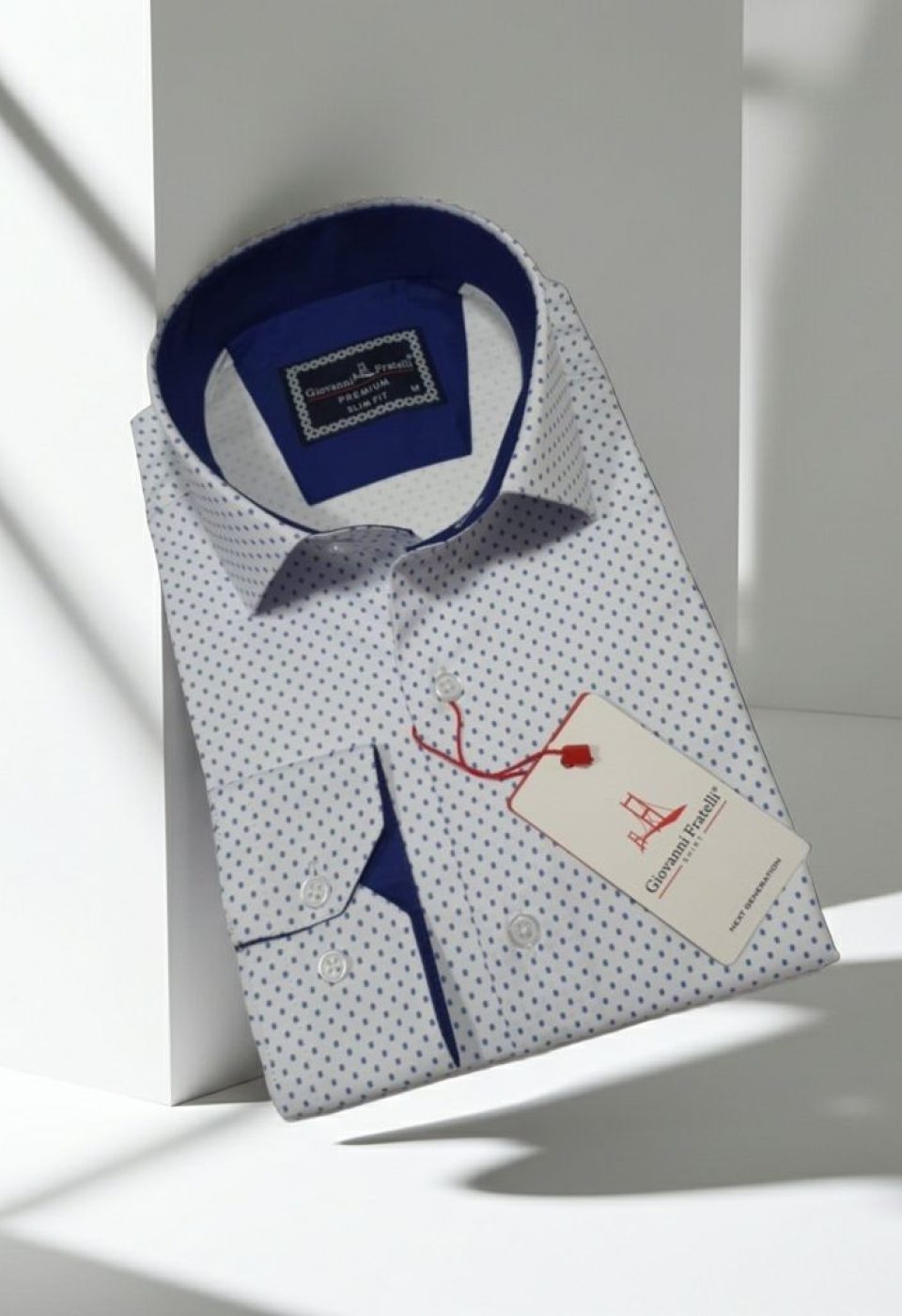 Slim Fit Uzun Kol Desenli Saten Gömlek 3GMK312434001