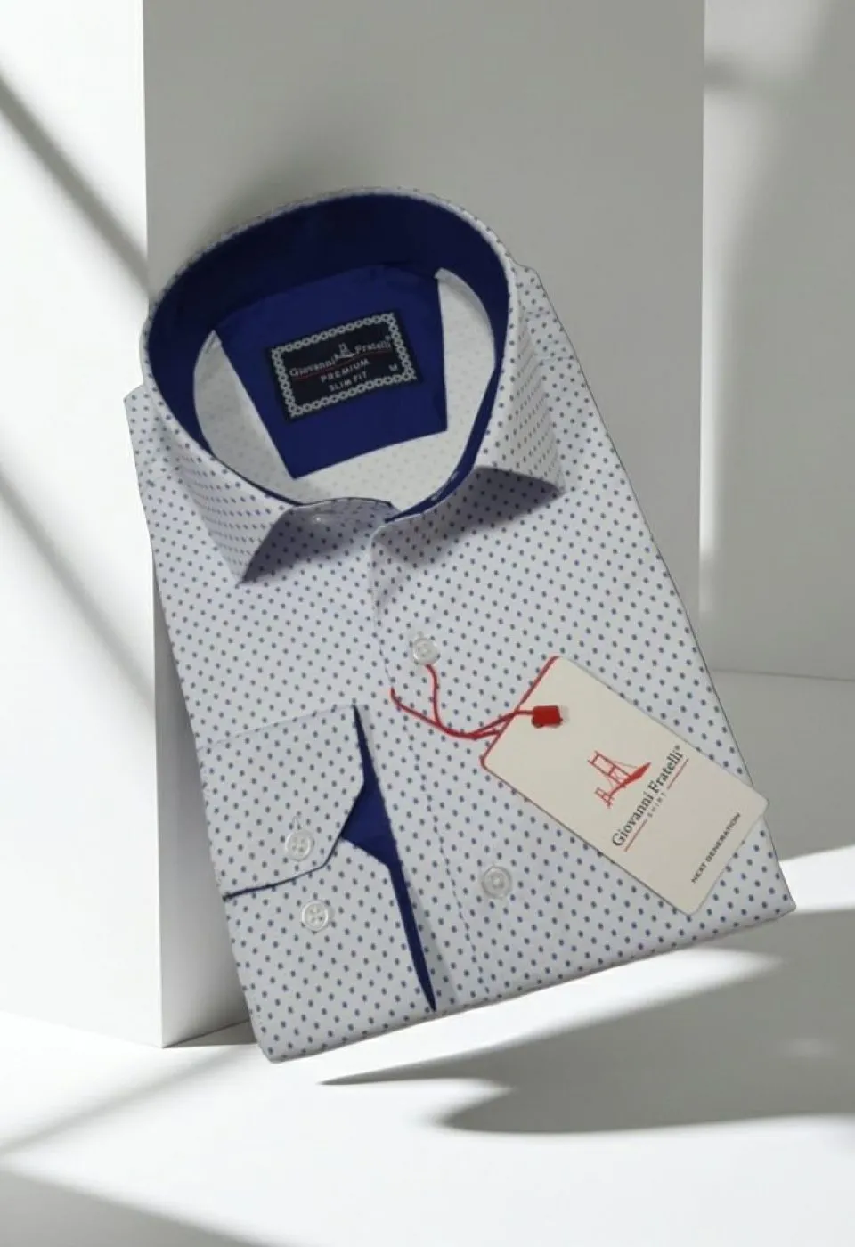 Slim Fit Uzun Kol Desenli Saten Gömlek 3GMK312434001