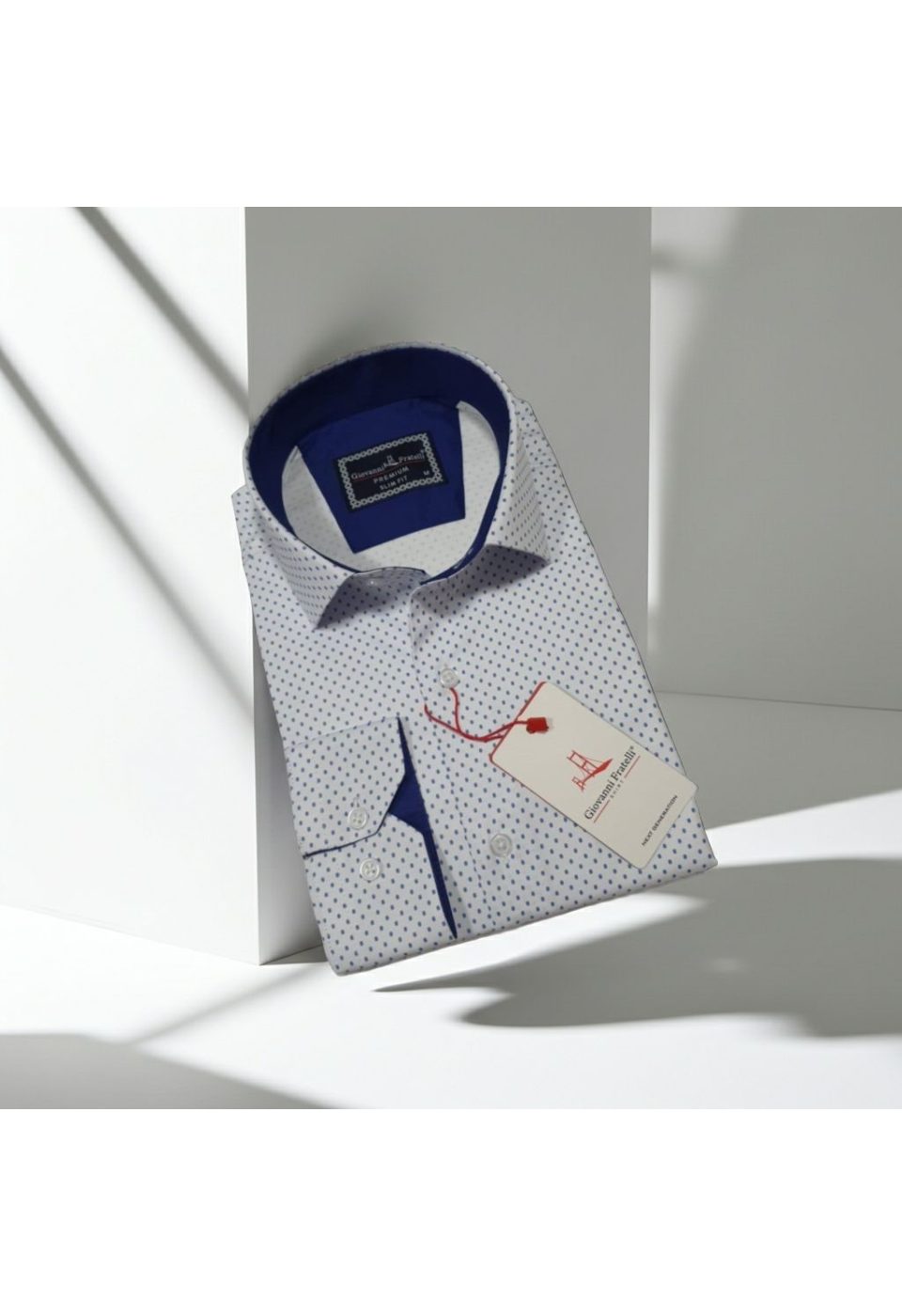 Slim Fit Uzun Kol Desenli Saten Gömlek 3GMK312434001 - Giovanni Fratelli