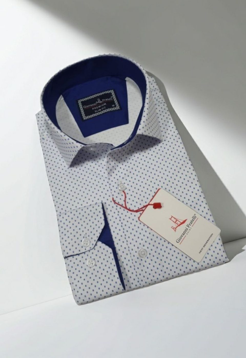 Slim Fit Uzun Kol Desenli Saten Gömlek 3GMK312434001 - Giovanni Fratelli