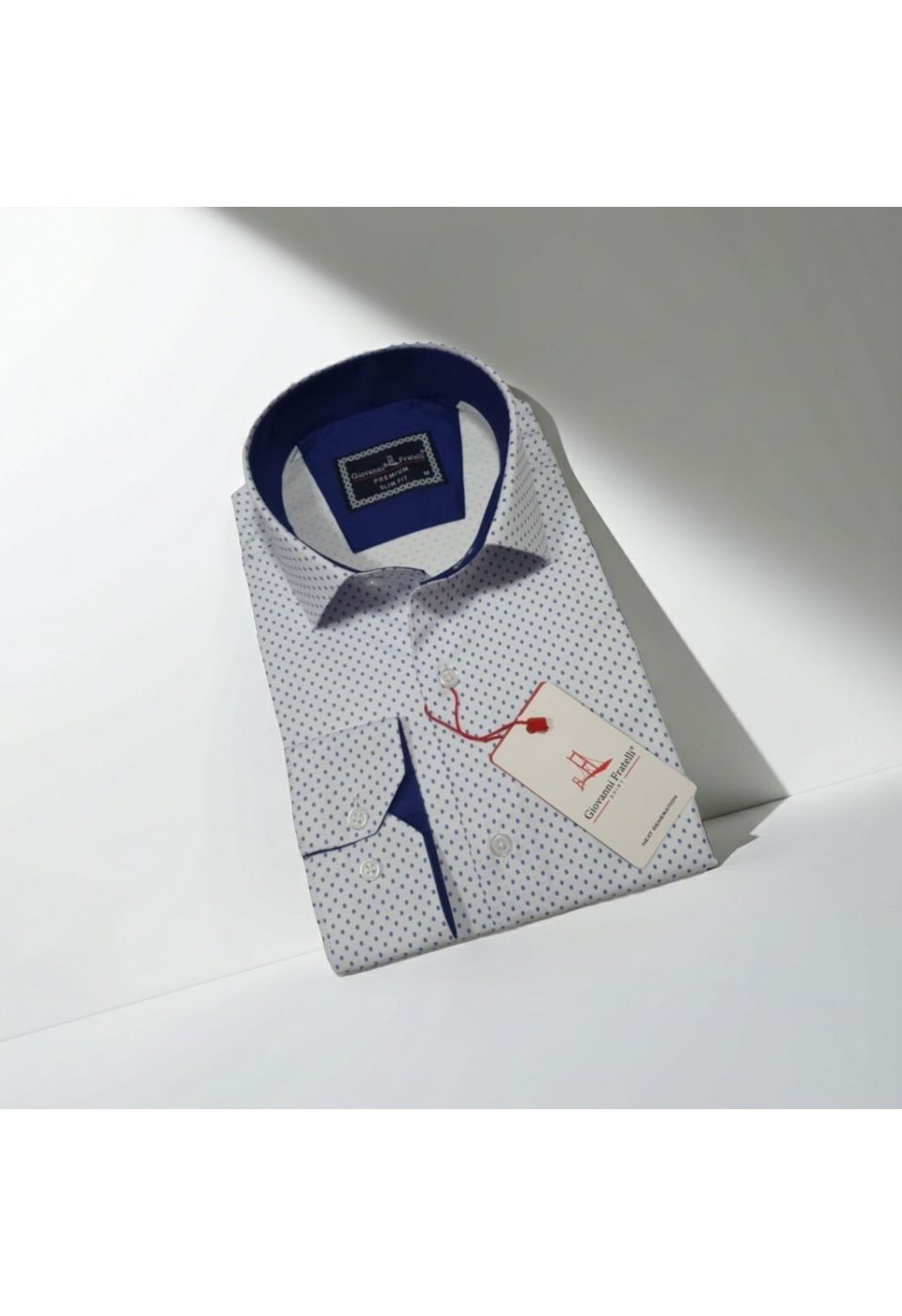 Slim Fit Uzun Kol Desenli Saten Gömlek 3GMK312434001 - Giovanni Fratelli