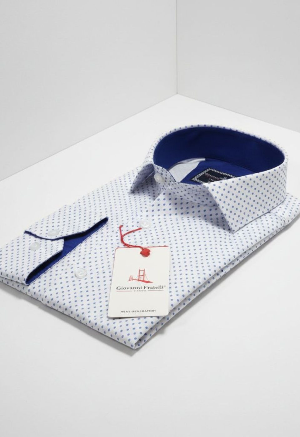 Slim Fit Uzun Kol Desenli Saten Gömlek 3GMK312434001