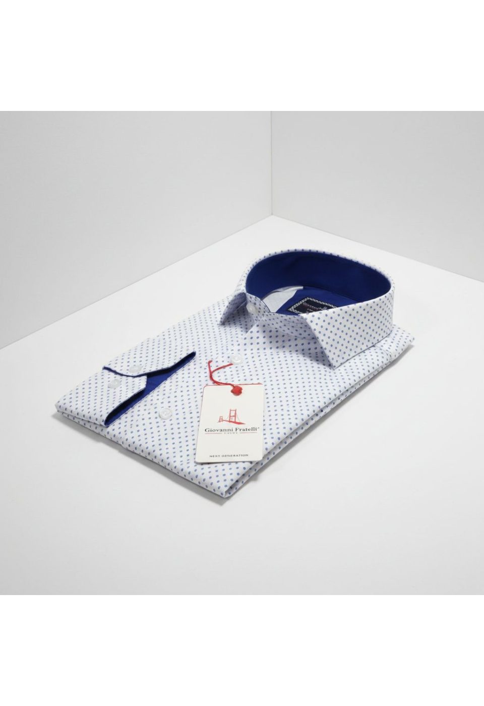 Slim Fit Uzun Kol Desenli Saten Gömlek 3GMK312434001 - Giovanni Fratelli