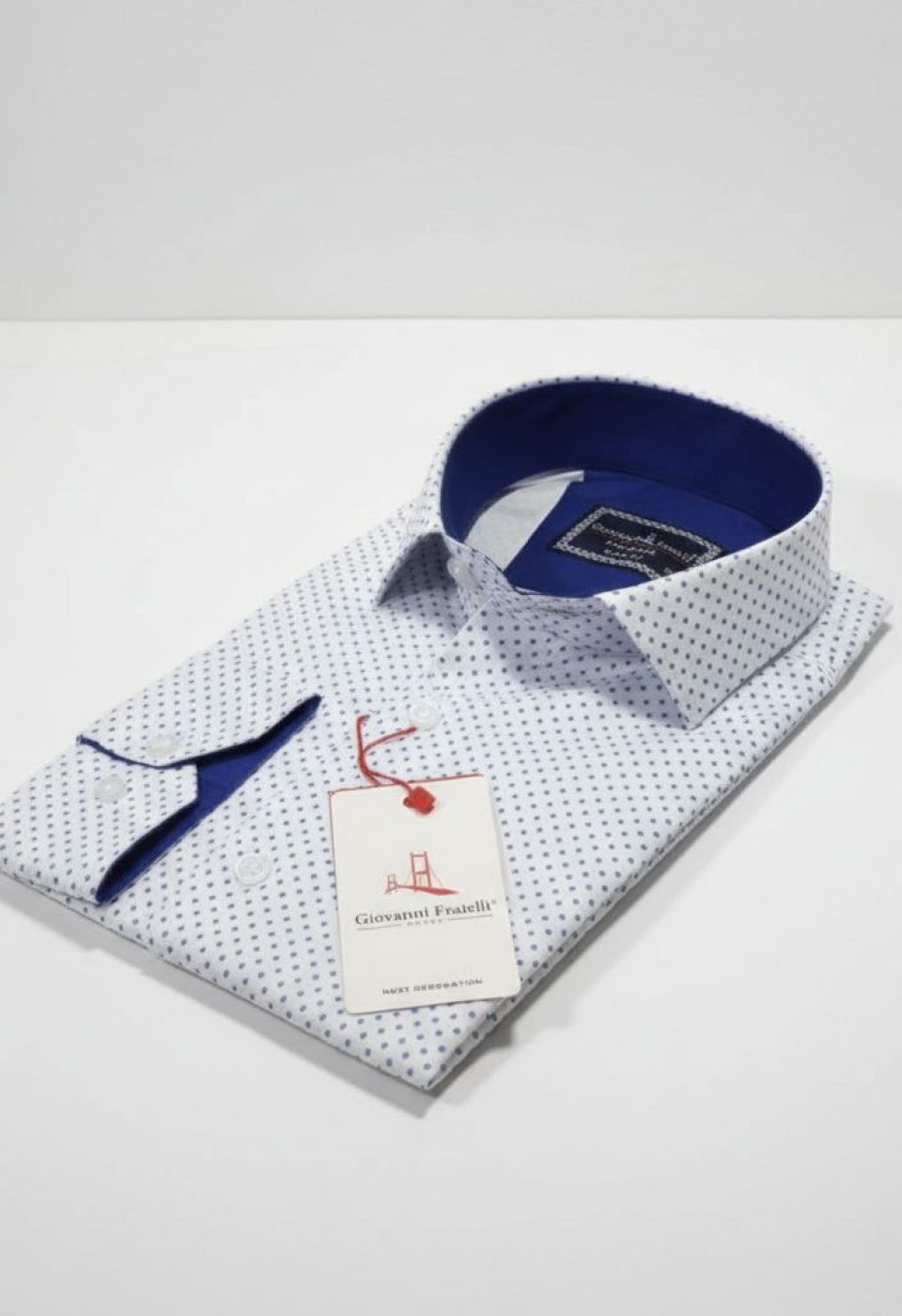 Slim Fit Uzun Kol Desenli Saten Gömlek 3GMK312434001 - Giovanni Fratelli