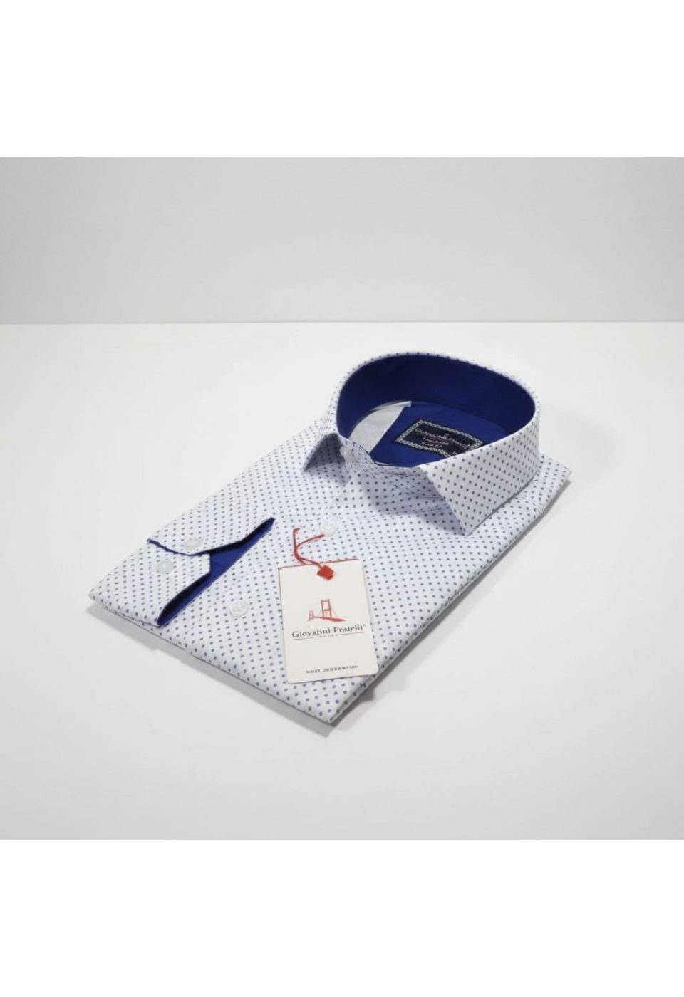 Slim Fit Uzun Kol Desenli Saten Gömlek 3GMK312434001 - Giovanni Fratelli