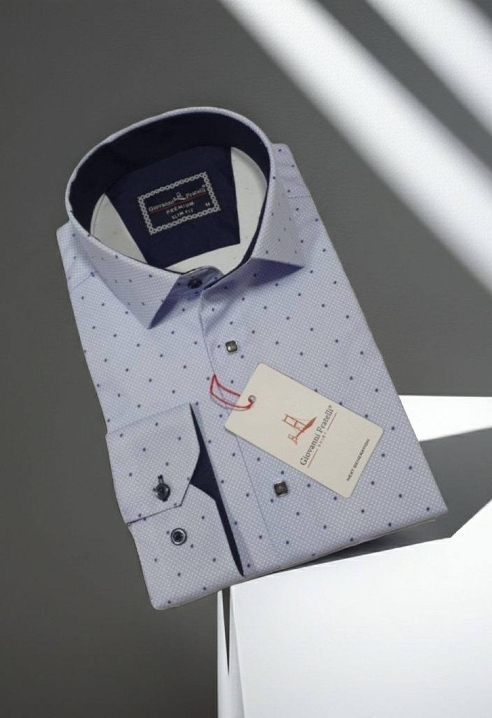 Slim Fit Uzun Kol Desenli Saten Gömlek 3GMK312435001