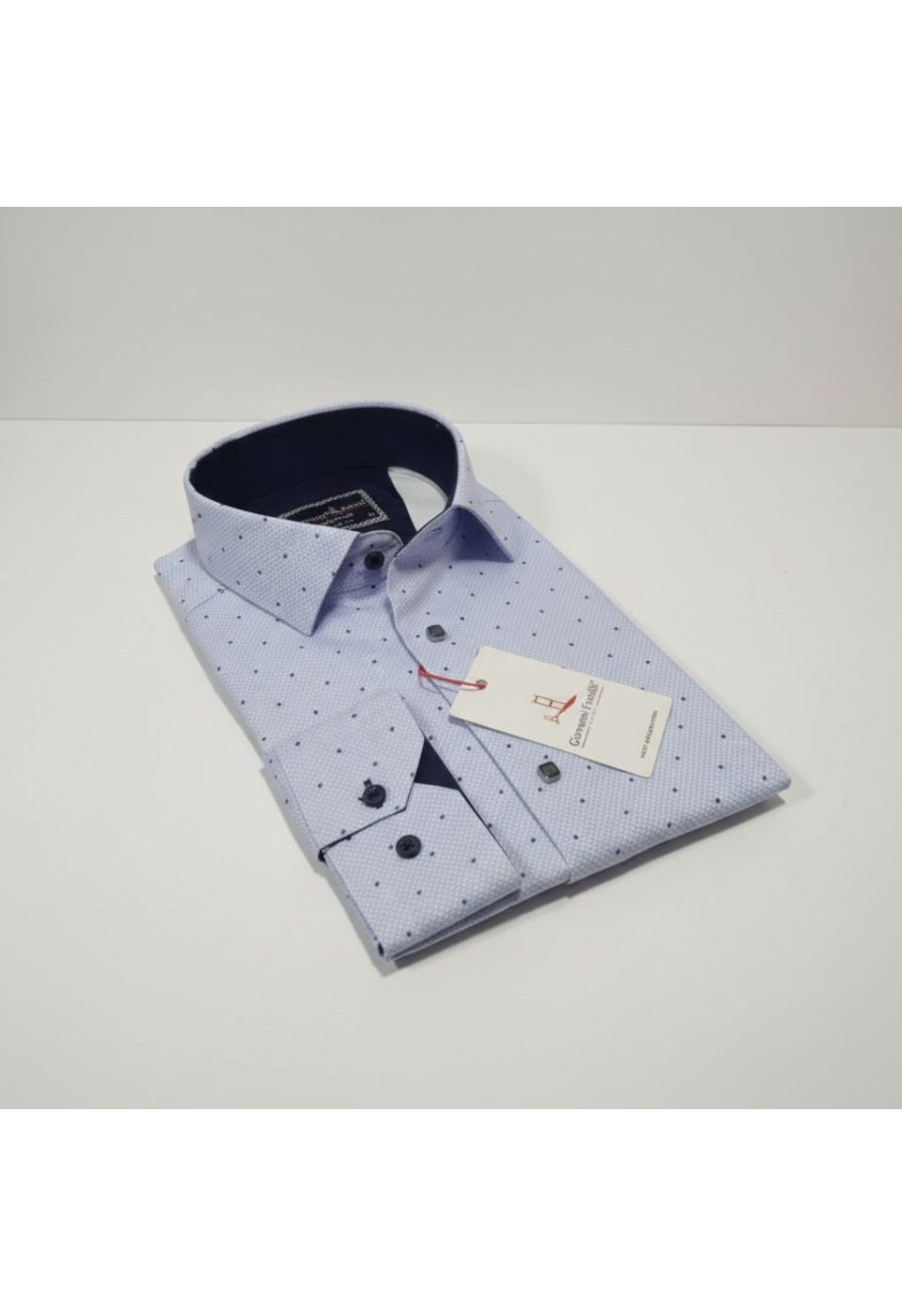 Slim Fit Uzun Kol Desenli Saten Gömlek 3GMK312435001 - Giovanni Fratelli