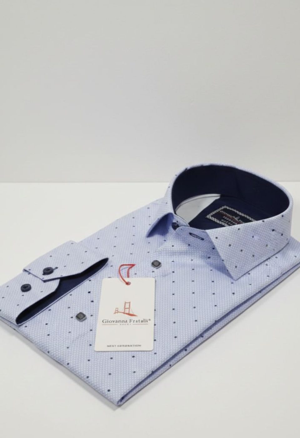 Slim Fit Uzun Kol Desenli Saten Gömlek 3GMK312435001 - Giovanni Fratelli