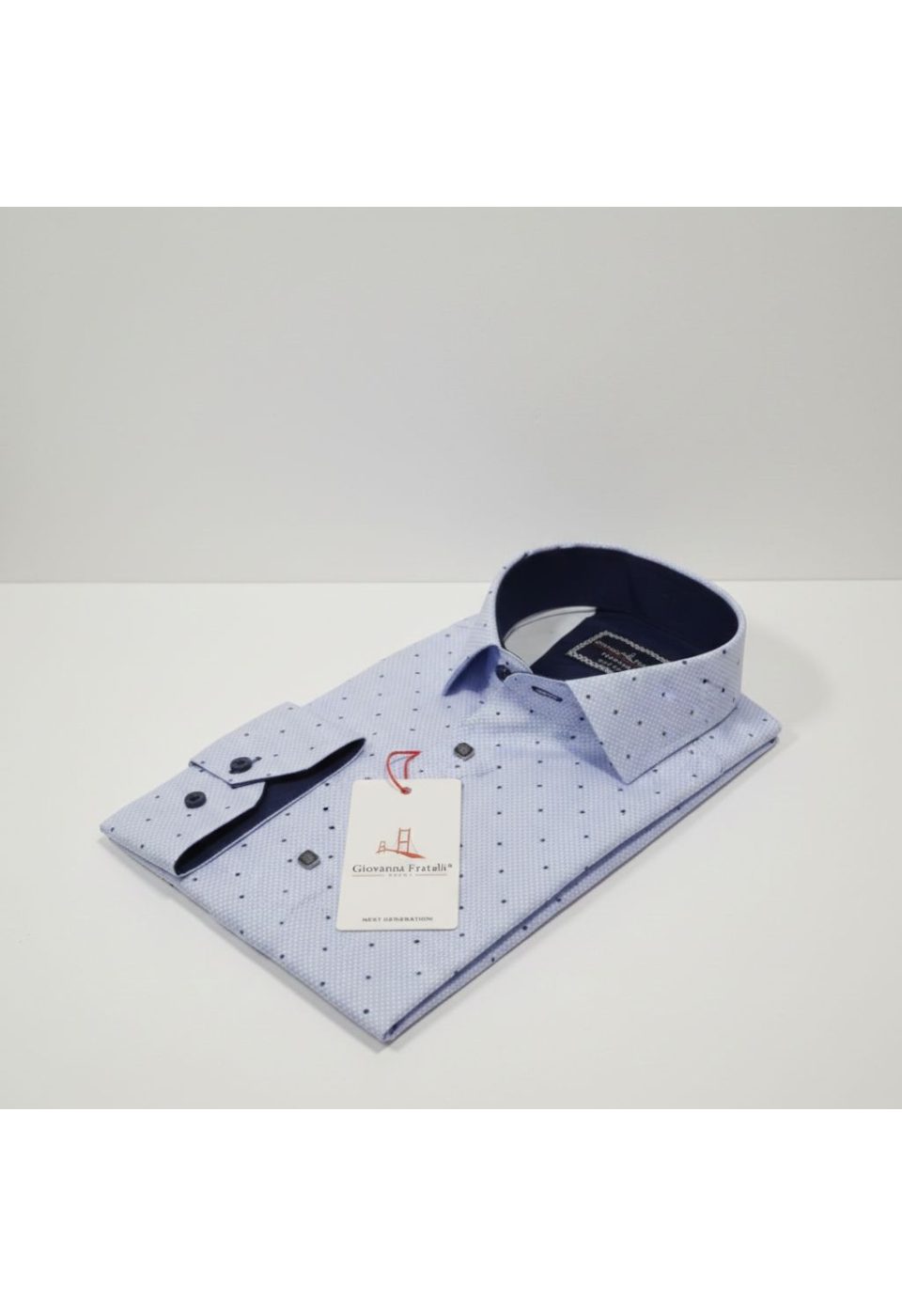 Slim Fit Uzun Kol Desenli Saten Gömlek 3GMK312435001 - Giovanni Fratelli
