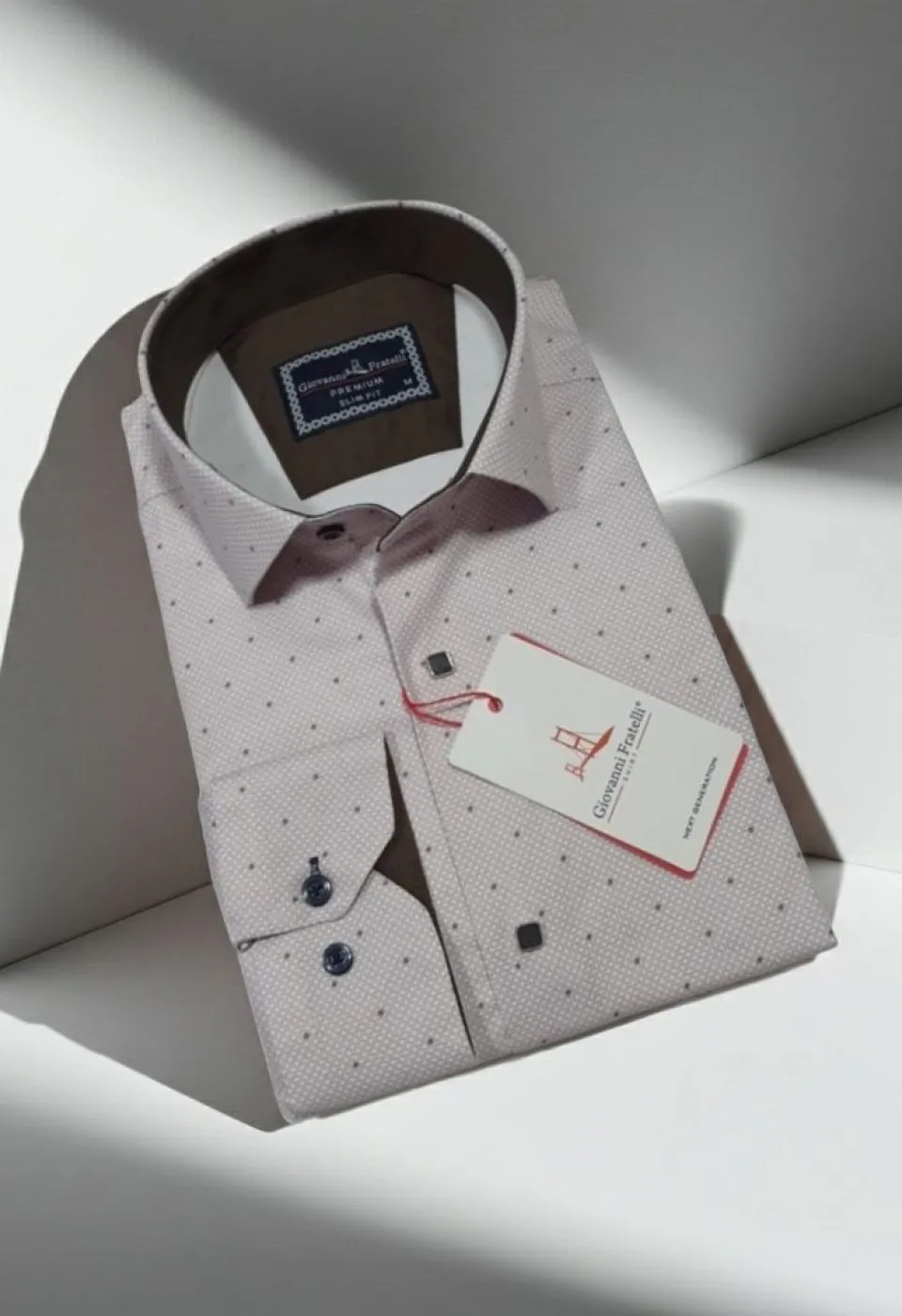 Slim Fit Uzun Kol Desenli Saten Gömlek 3GMK312435002