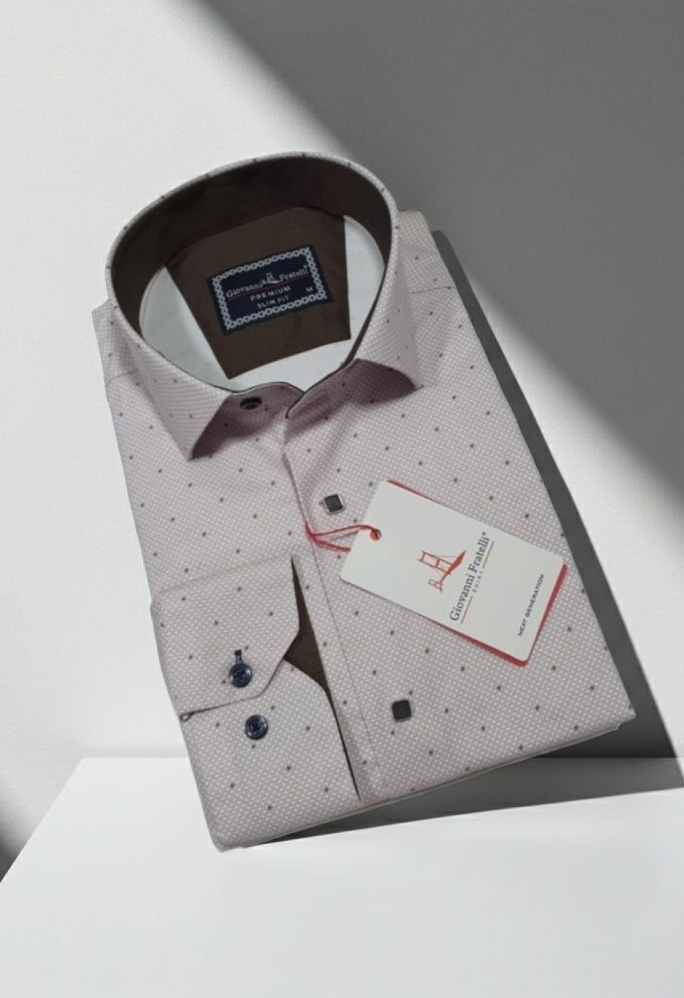 Slim Fit Uzun Kol Desenli Saten Gömlek 3GMK312435002 - Giovanni Fratelli