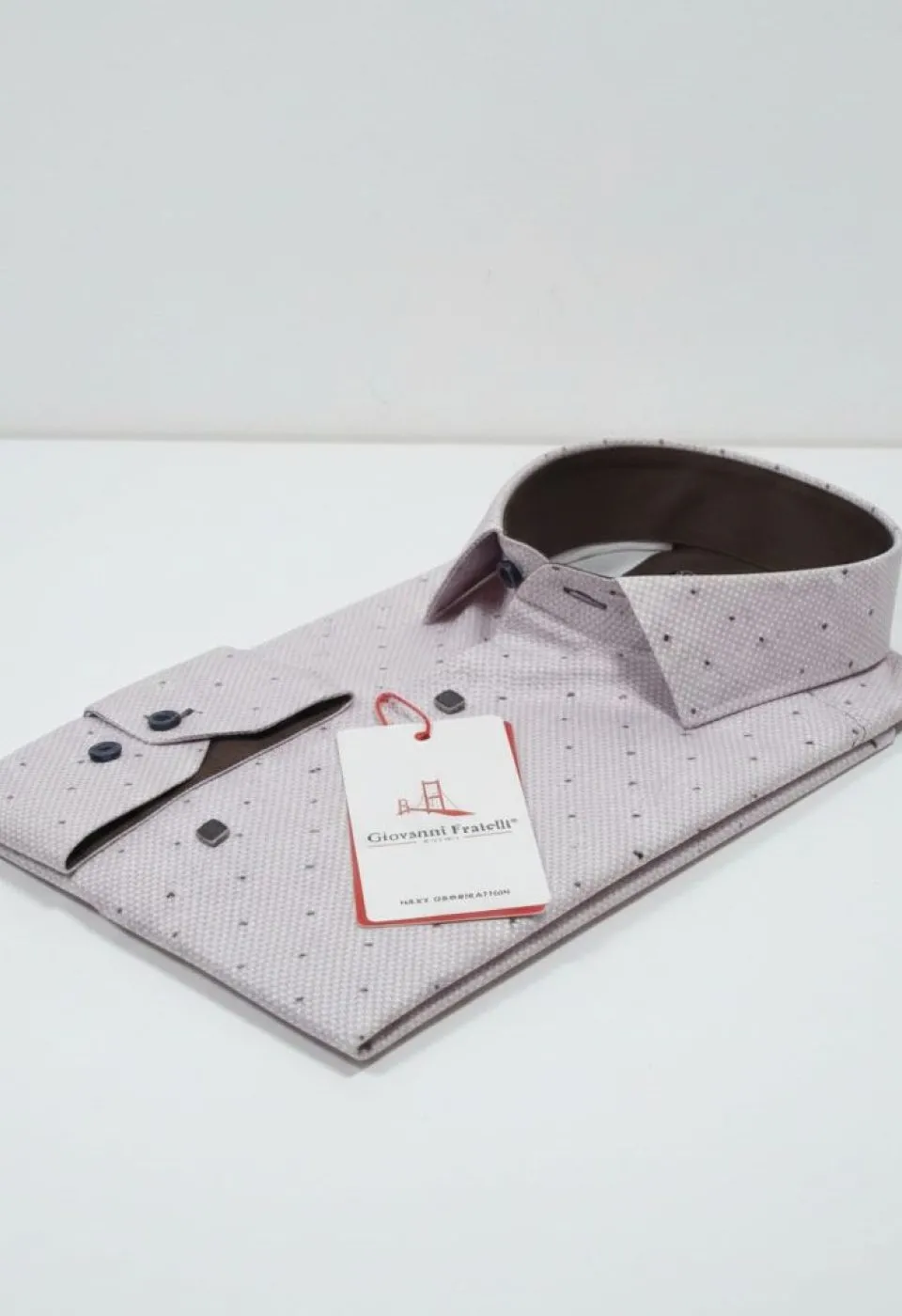 Slim Fit Uzun Kol Desenli Saten Gömlek 3GMK312435002 Slim Fit Uzun Kol Desenli Saten Gömlek 3GMK312435002