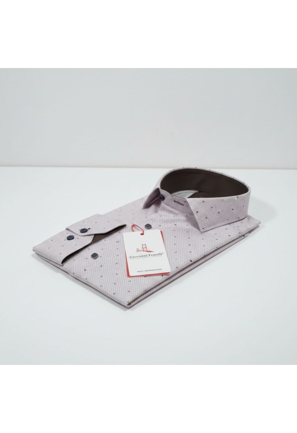 Slim Fit Uzun Kol Desenli Saten Gömlek 3GMK312435002 - Giovanni Fratelli