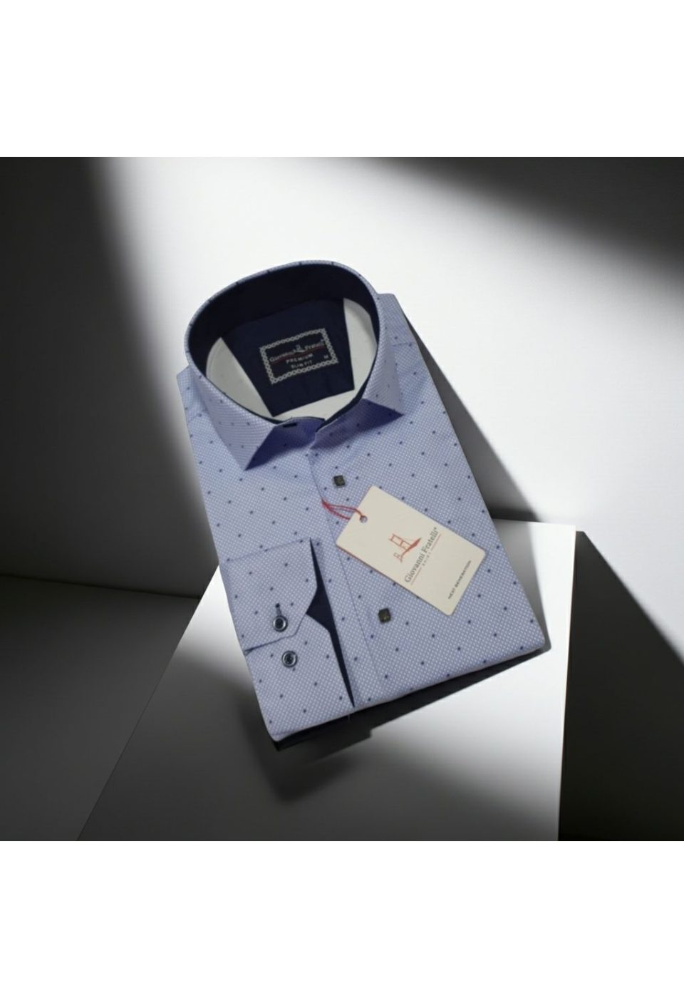 2435 CR SATIN 003 Slim Fit Uzun Kol Desenli Saten Gömlek 3GMK312435003 - Giovanni Fratelli