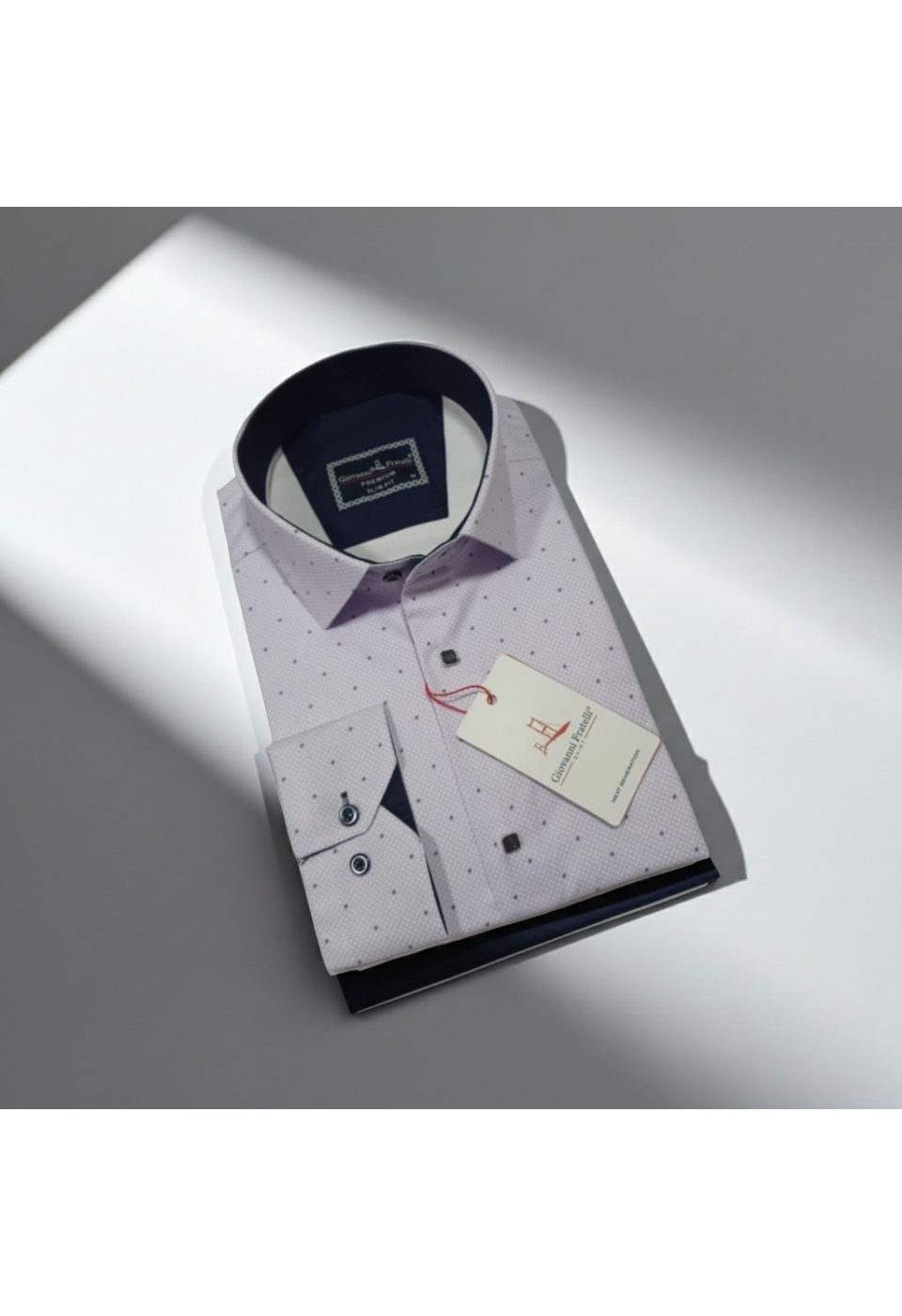 2435 CR SATIN 004 Slim Fit Uzun Kol Desenli Saten Gömlek 3GMK312435004 - Giovanni Fratelli