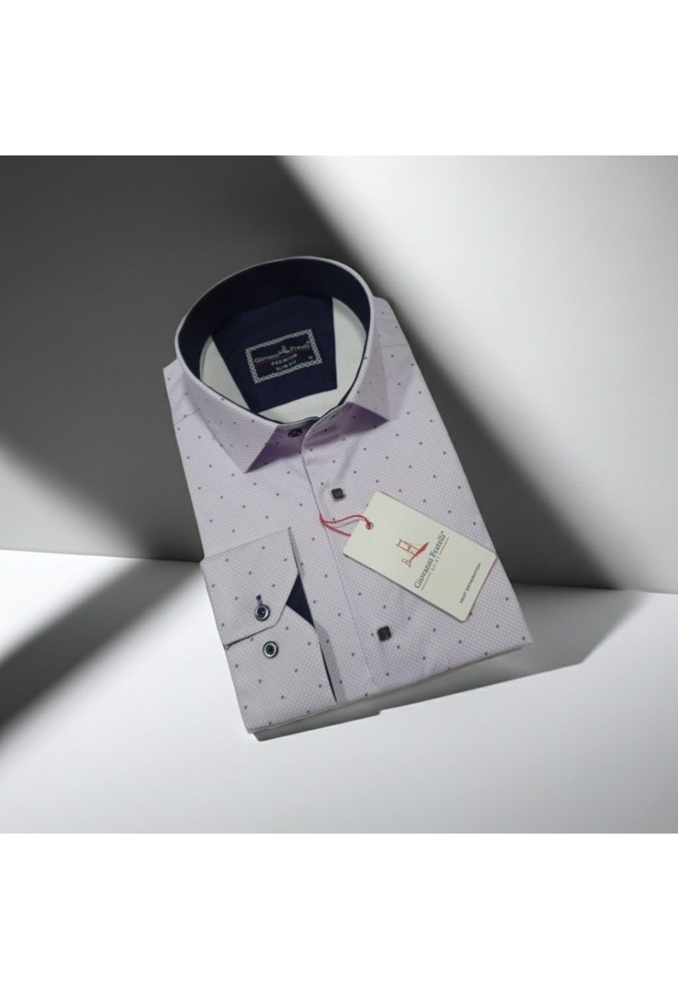 2435 CR SATIN 004 Slim Fit Uzun Kol Desenli Saten Gömlek 3GMK312435004 - Giovanni Fratelli