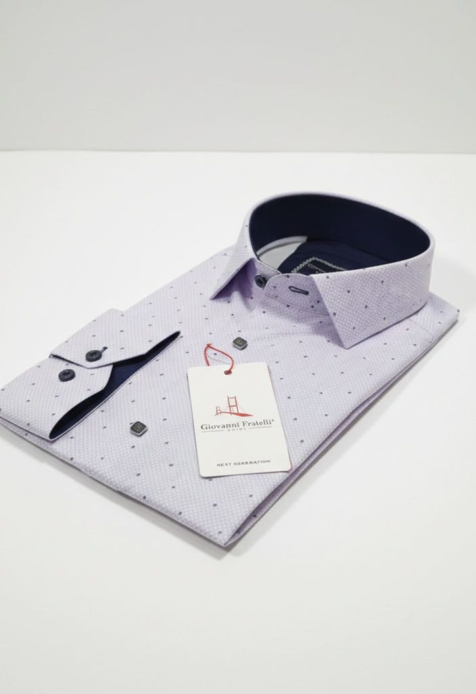 2435 CR SATIN 004 Slim Fit Uzun Kol Desenli Saten Gömlek 3GMK312435004 - Giovanni Fratelli