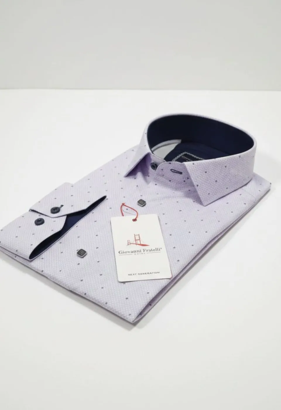 Slim Fit Uzun Kol Desenli Saten Gömlek 3GMK312435004 - Giovanni Fratelli