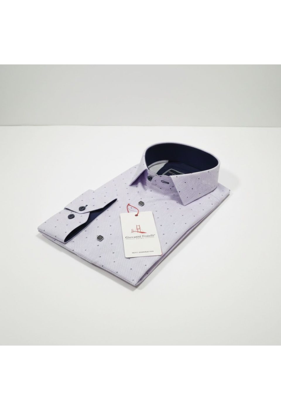 2435 CR SATIN 004 Slim Fit Uzun Kol Desenli Saten Gömlek 3GMK312435004 - Giovanni Fratelli