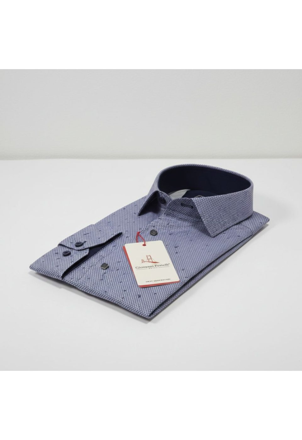 Slim Fit Uzun Kol Desenli Saten Gömlek 3GMK312435005 - Giovanni Fratelli