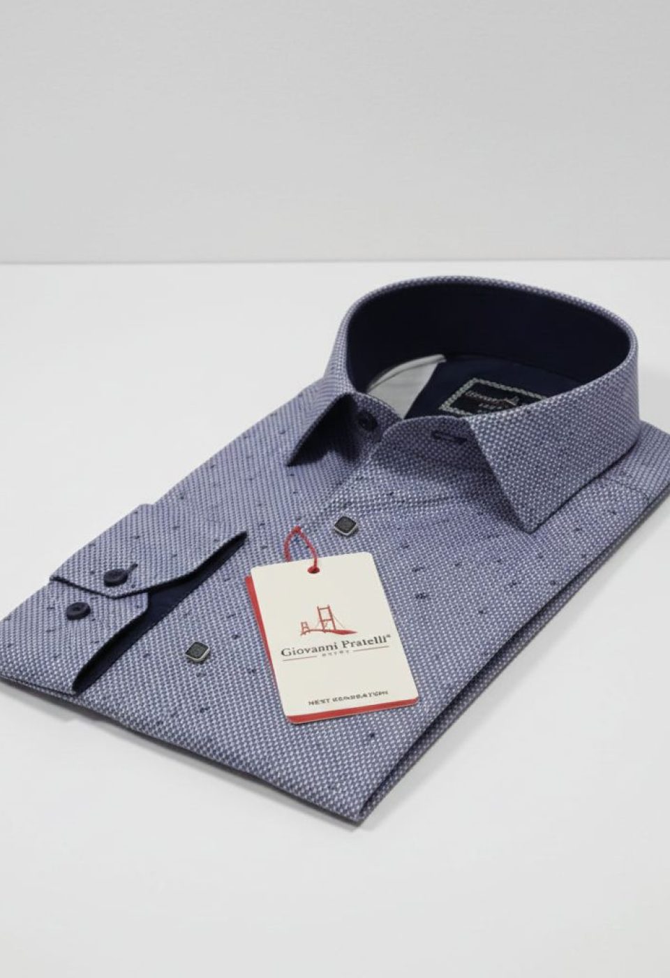Slim Fit Uzun Kol Desenli Saten Gömlek 3GMK312435005 - Giovanni Fratelli