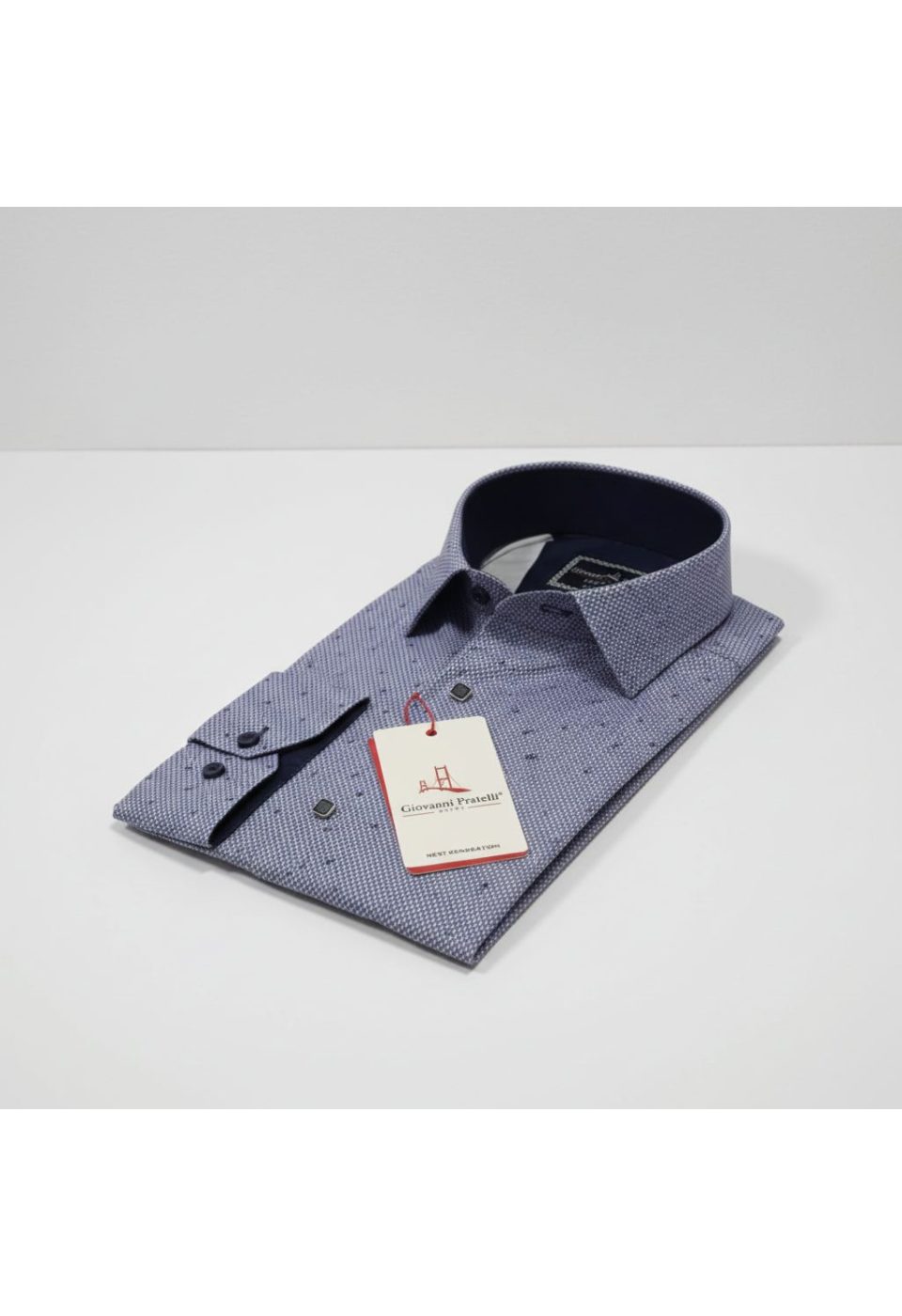 Slim Fit Uzun Kol Desenli Saten Gömlek 3GMK312435005 - Giovanni Fratelli