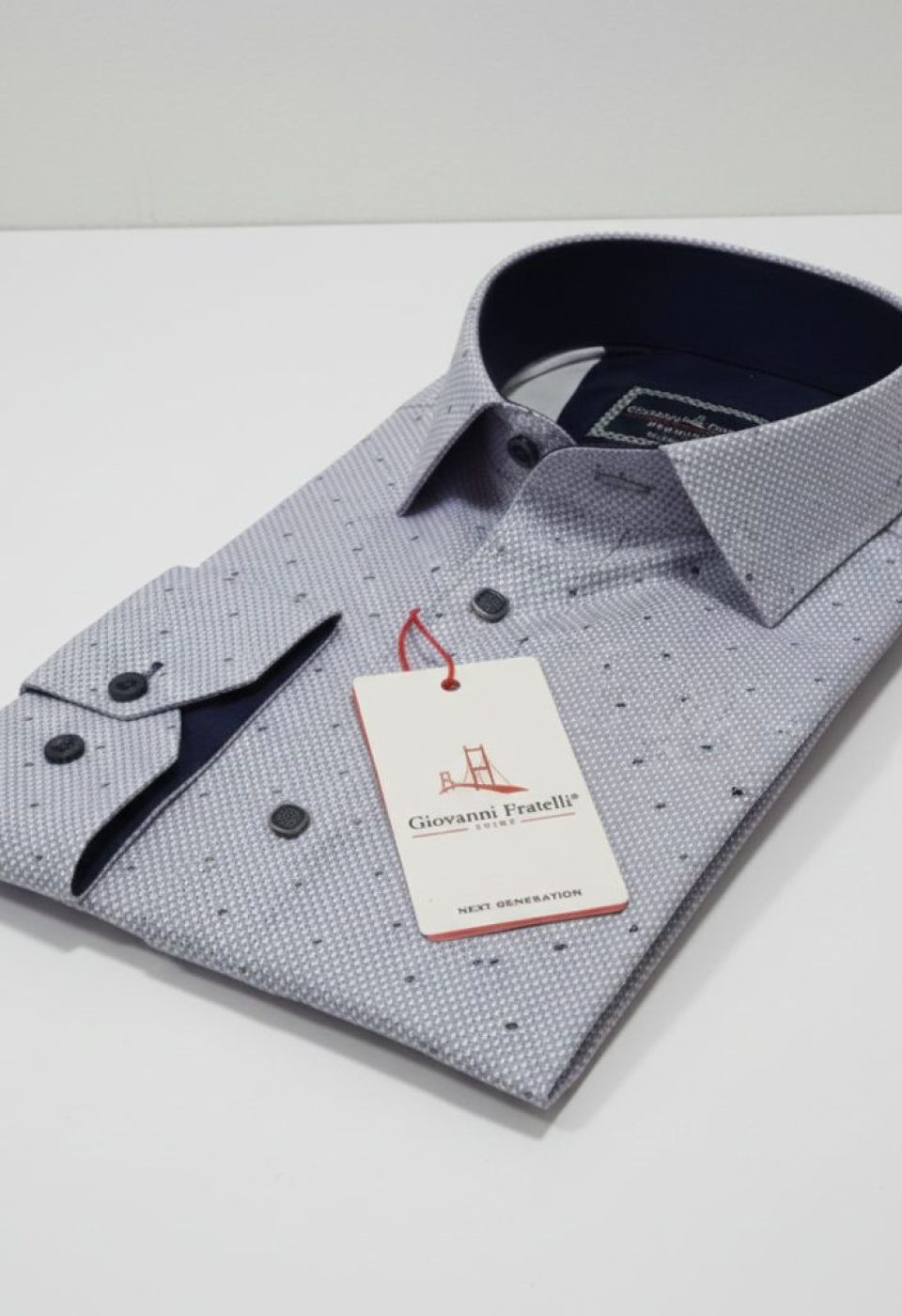 Slim Fit Uzun Kol Desenli Saten Gömlek 3GMK312435006 Slim Fit Uzun Kol Desenli Saten Gömlek 3GMK312435006