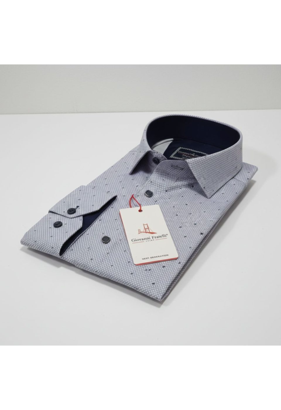 Slim Fit Uzun Kol Desenli Saten Gömlek 3GMK312435006 - Giovanni Fratelli
