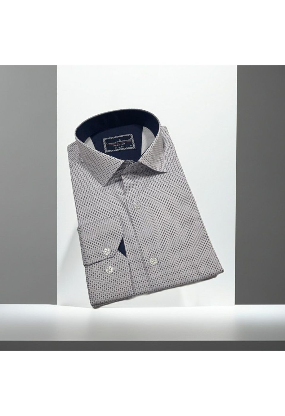 2436 CR SATIN 003 Slim Fit Uzun Kol Desenli Saten Gömlek 3GMK312436003 - Giovanni Fratelli