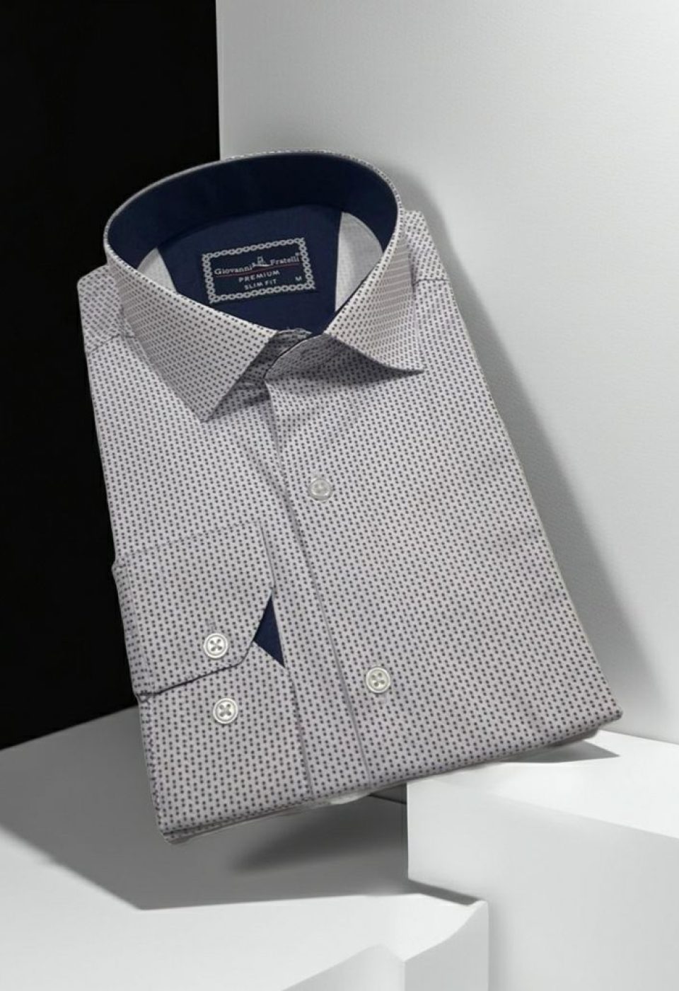 2436 CR SATIN 003 Slim Fit Uzun Kol Desenli Saten Gömlek 3GMK312436003 - Giovanni Fratelli