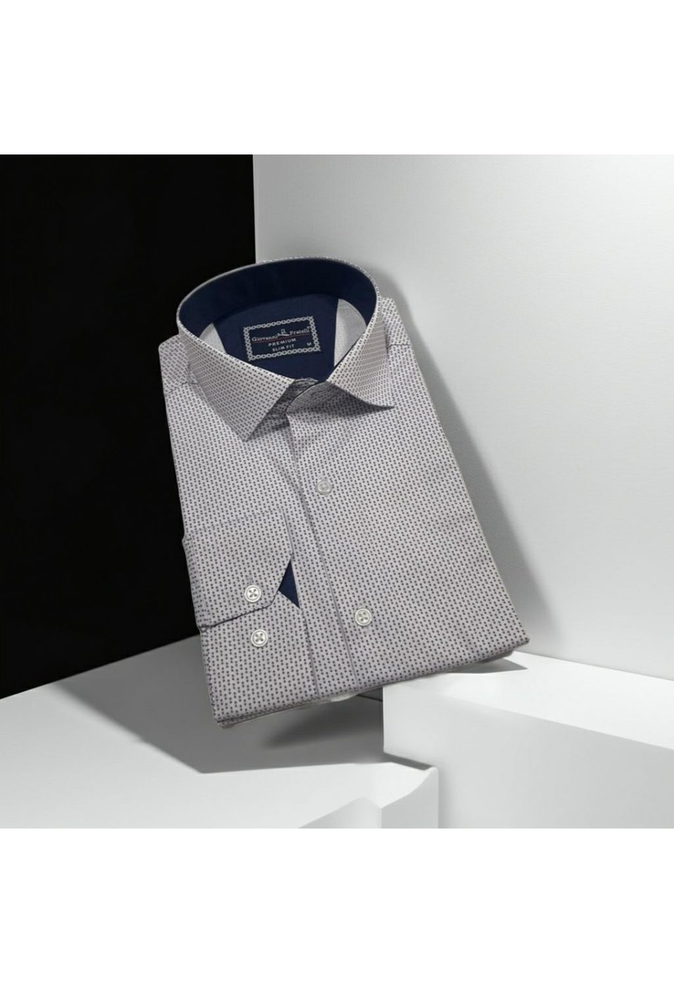 2436 CR SATIN 003 Slim Fit Uzun Kol Desenli Saten Gömlek 3GMK312436003 - Giovanni Fratelli