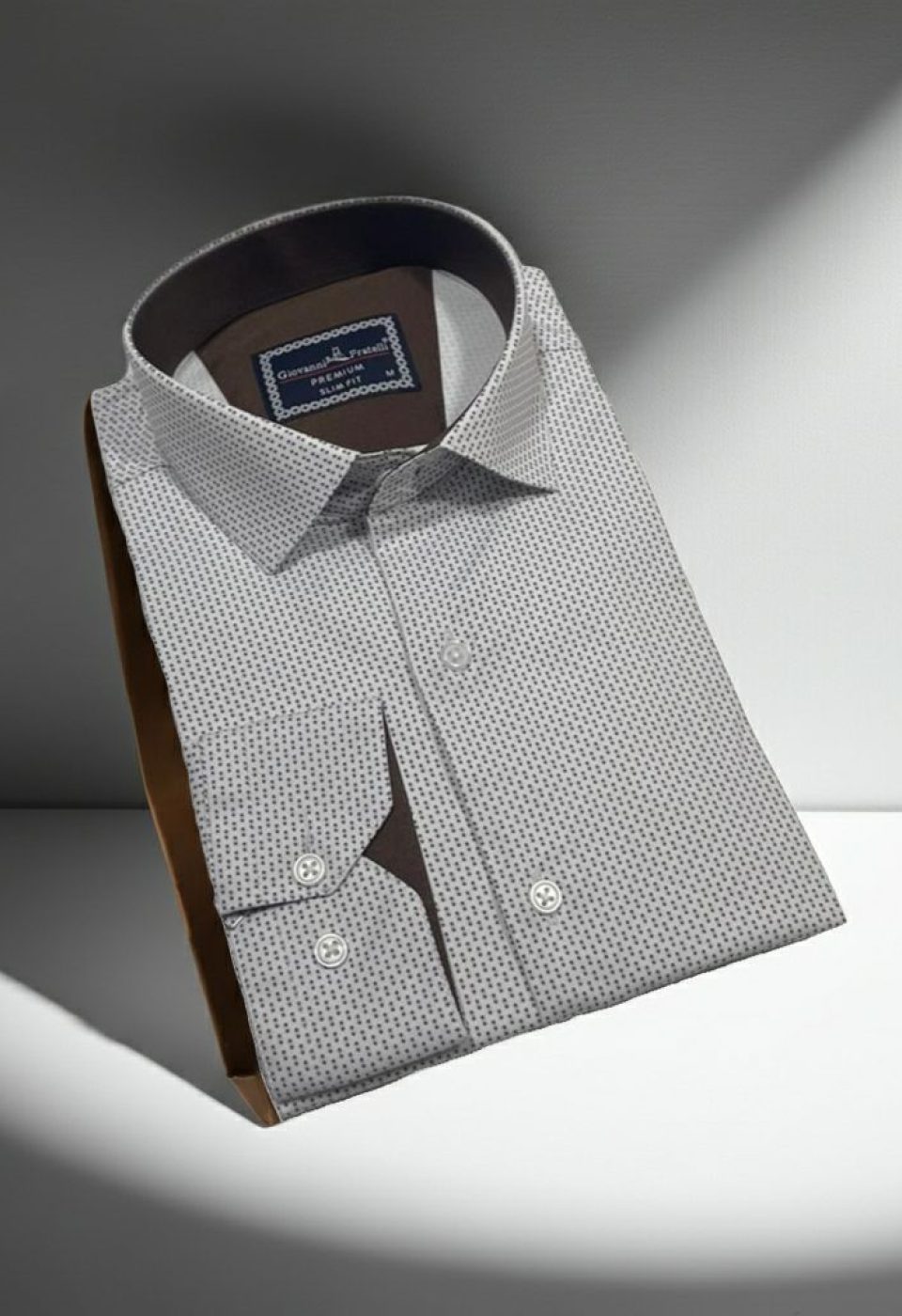 2436 CR SATIN 004 Slim Fit Uzun Kol Desenli Saten Gömlek 3GMK312436004 - Giovanni Fratelli