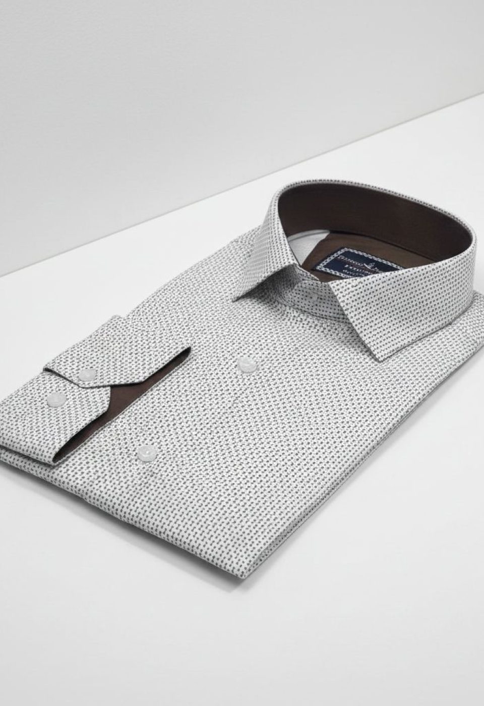 Slim Fit Uzun Kol Desenli Saten Gömlek 3GMK312436004 Slim Fit Uzun Kol Desenli Saten Gömlek 3GMK312436004