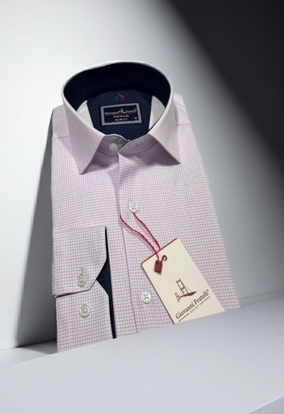 Slim Fit Uzun Kol Desenli Saten Gömlek 3GMK312448003