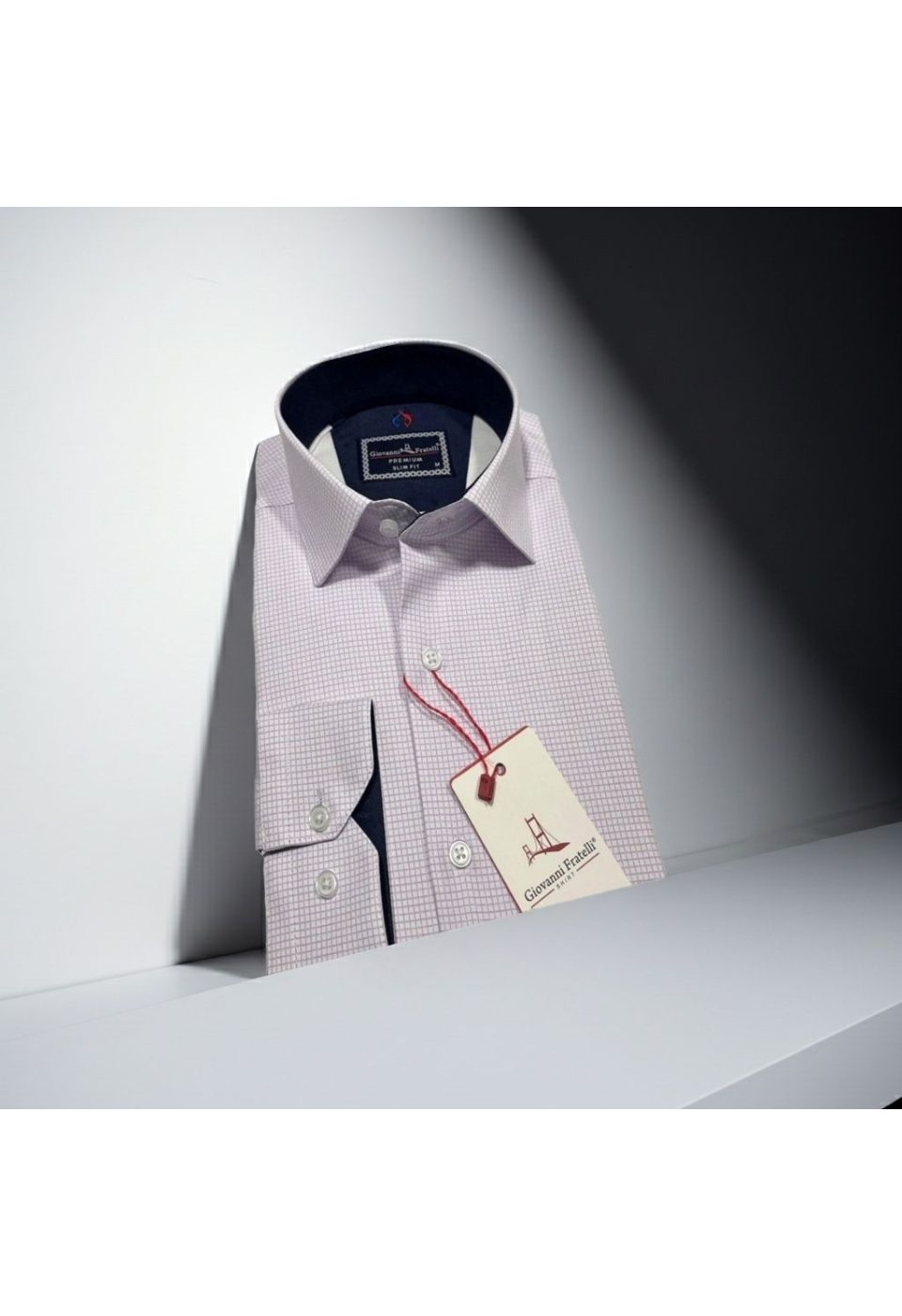 Slim Fit Uzun Kol Desenli Saten Gömlek 3GMK312448003 - Giovanni Fratelli