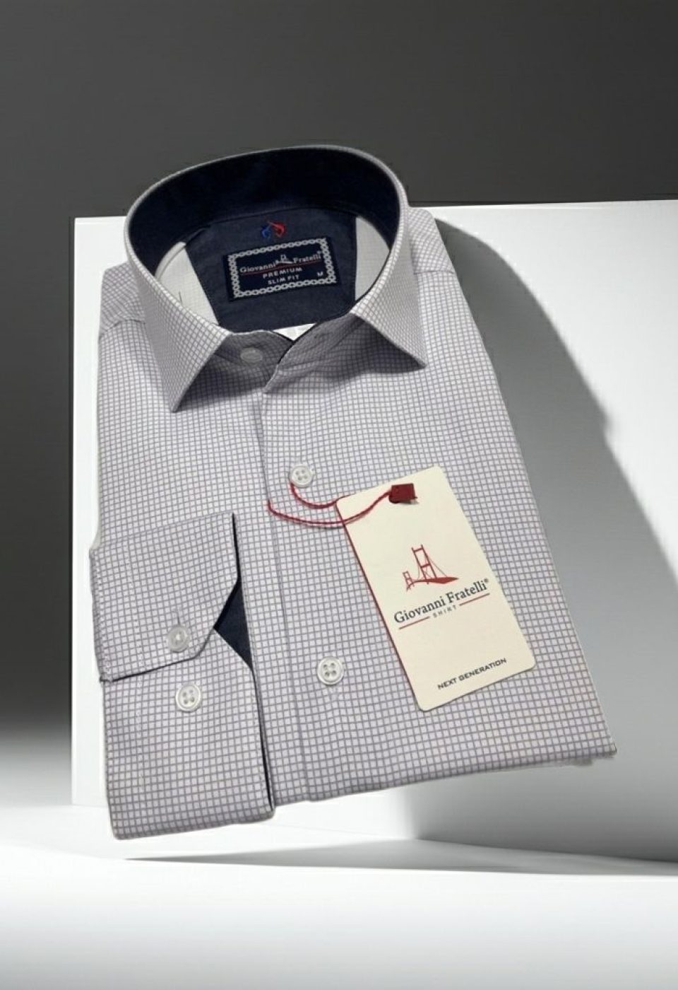 Slim Fit Uzun Kol Desenli Saten Gömlek 3GMK312448006 - Giovanni Fratelli