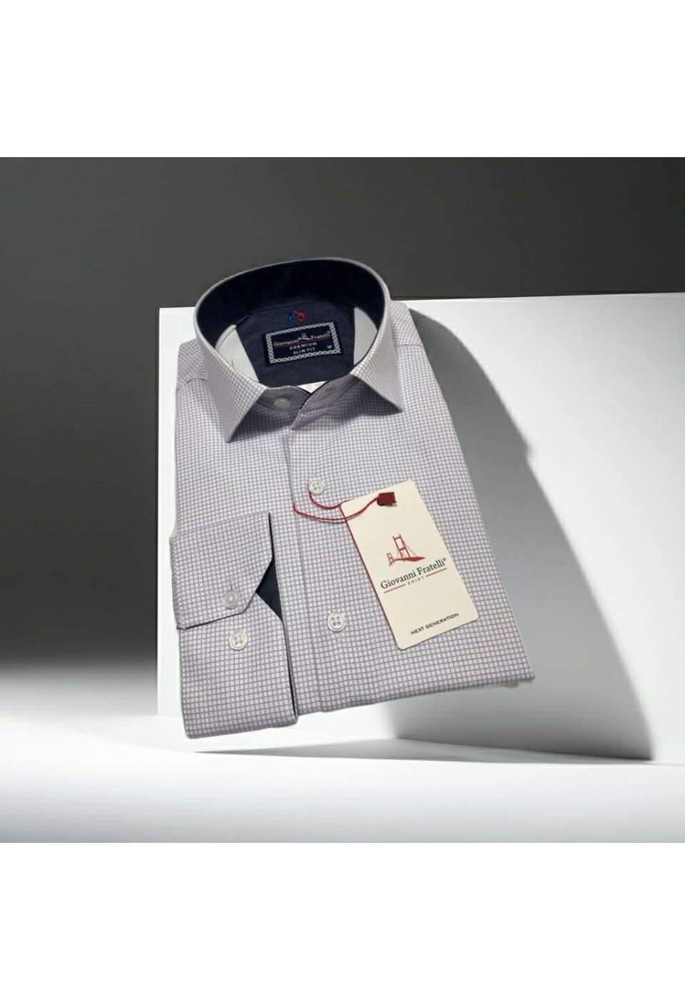 Slim Fit Uzun Kol Desenli Saten Gömlek 3GMK312448006 - Giovanni Fratelli