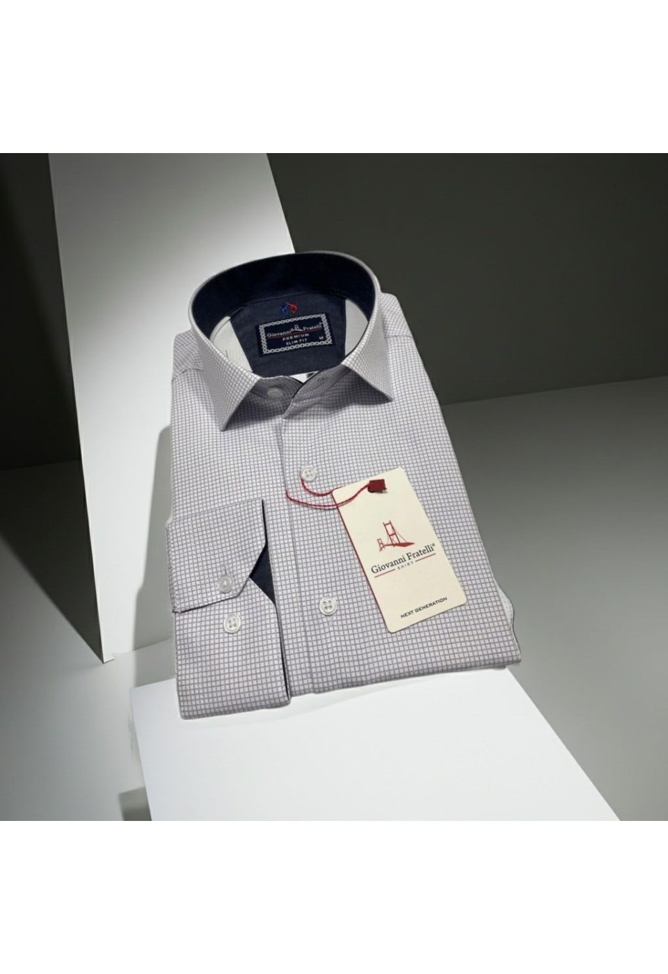 Slim Fit Uzun Kol Desenli Saten Gömlek 3GMK312448006 - Giovanni Fratelli