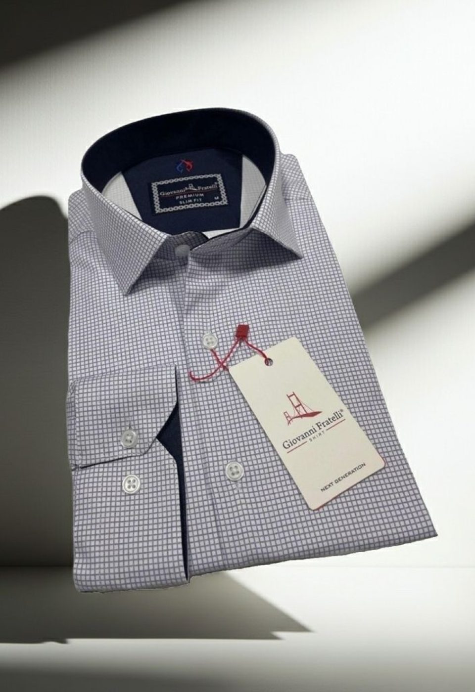 Slim Fit Uzun Kol Desenli Saten Gömlek 3GMK312448007