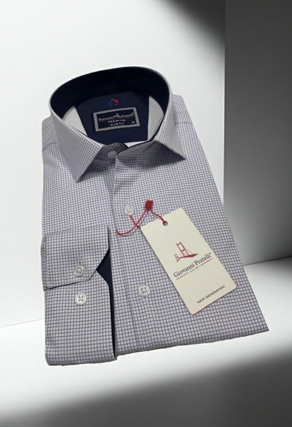 Slim Fit Uzun Kol Desenli Saten Gömlek 3GMK312448007 - Giovanni Fratelli