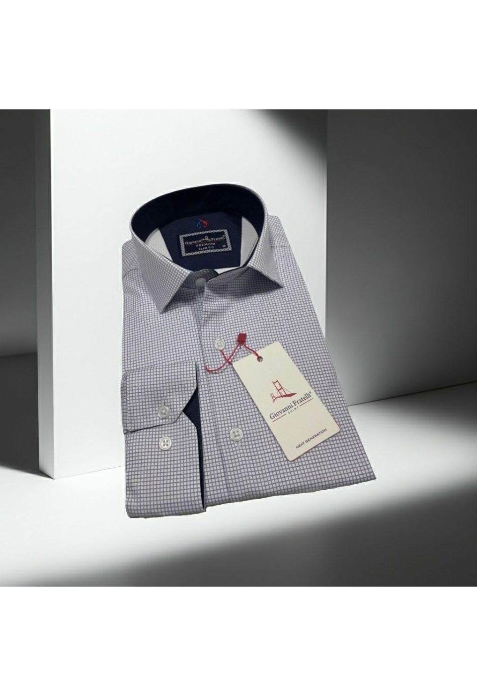 Slim Fit Uzun Kol Desenli Saten Gömlek 3GMK312448007 - Giovanni Fratelli