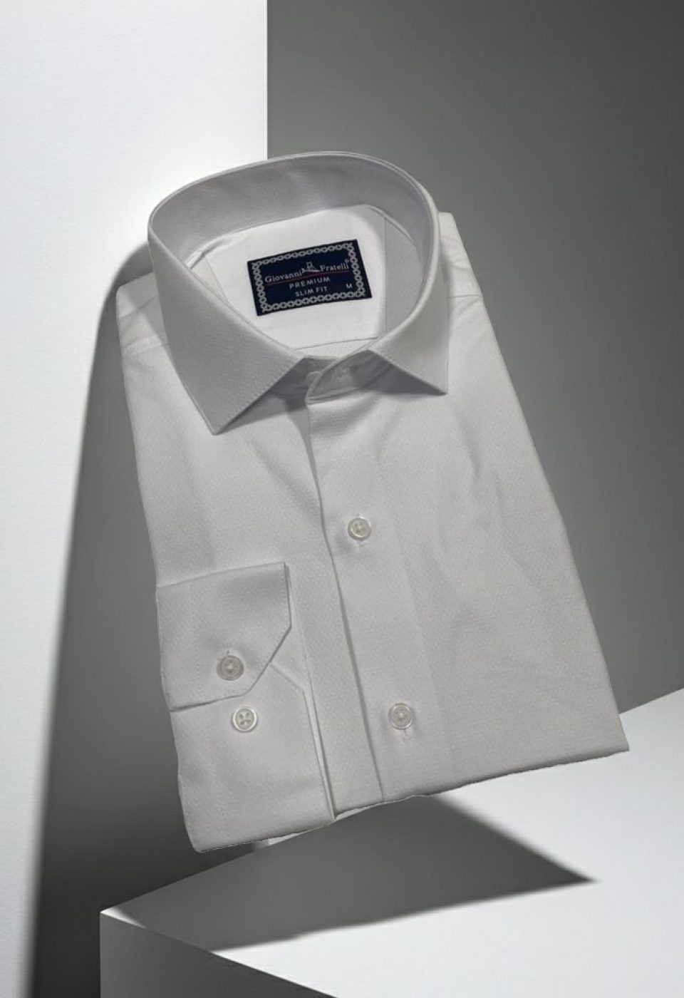 Slim Fit Uzun Kol Desenli Armürlü Jakar Erkek Gömlek 3GMK322450001