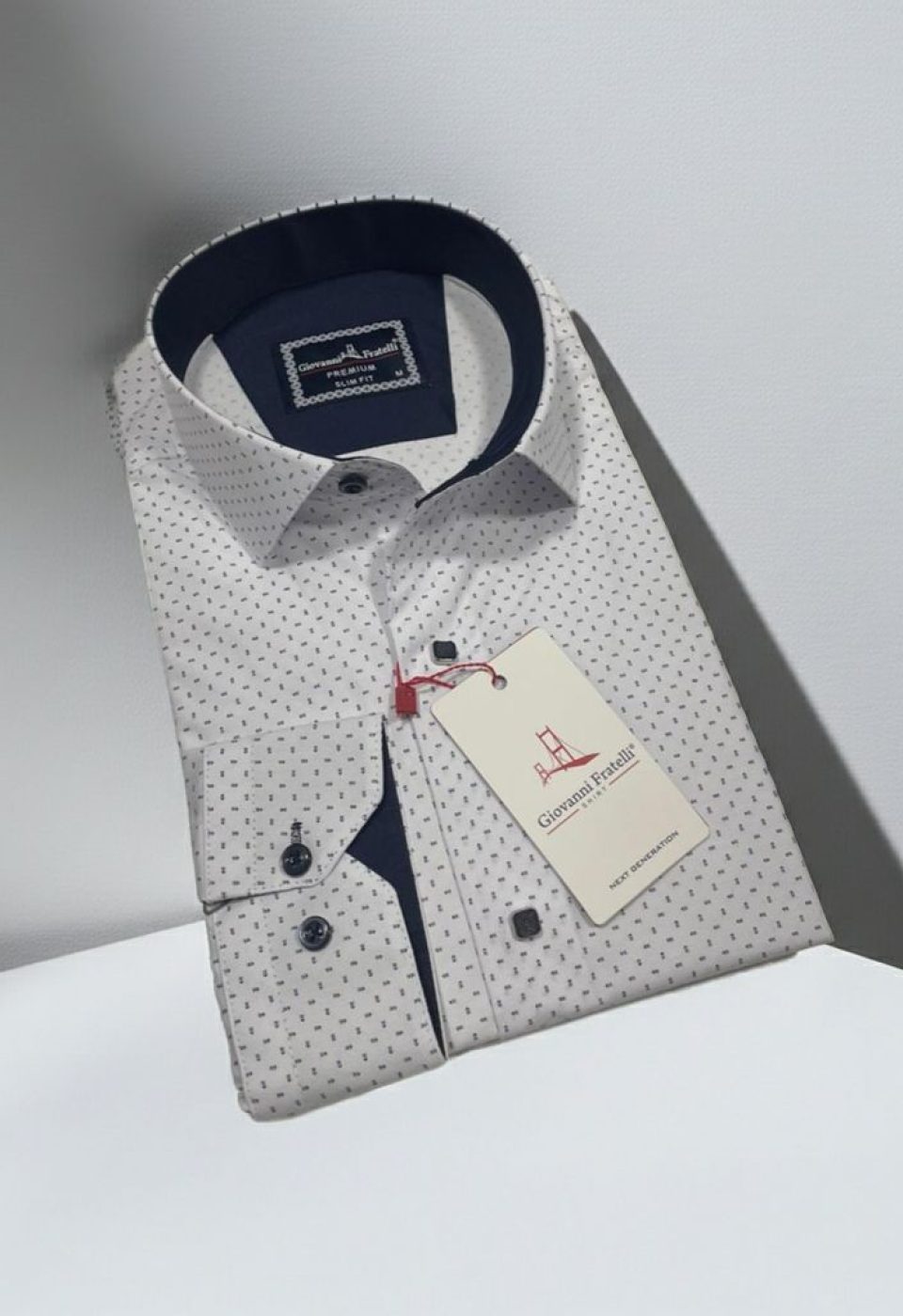 Slim Fit Uzun Kol Desenli Erkek Gömlek 3GMK312451001