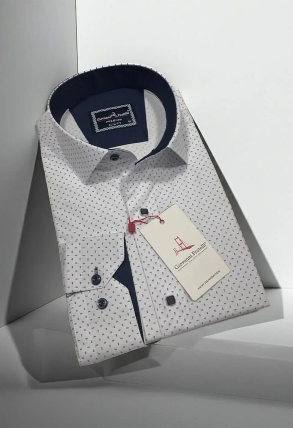 Slim Fit Uzun Kol Desenli Erkek Gömlek 3GMK312451001