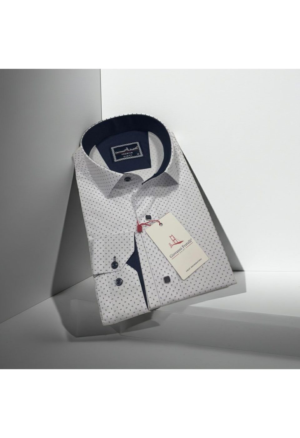 2451 CR 002 Slim Fit Uzun Kol Desenli Erkek Gömlek 3GMK312451001 - Giovanni Fratelli
