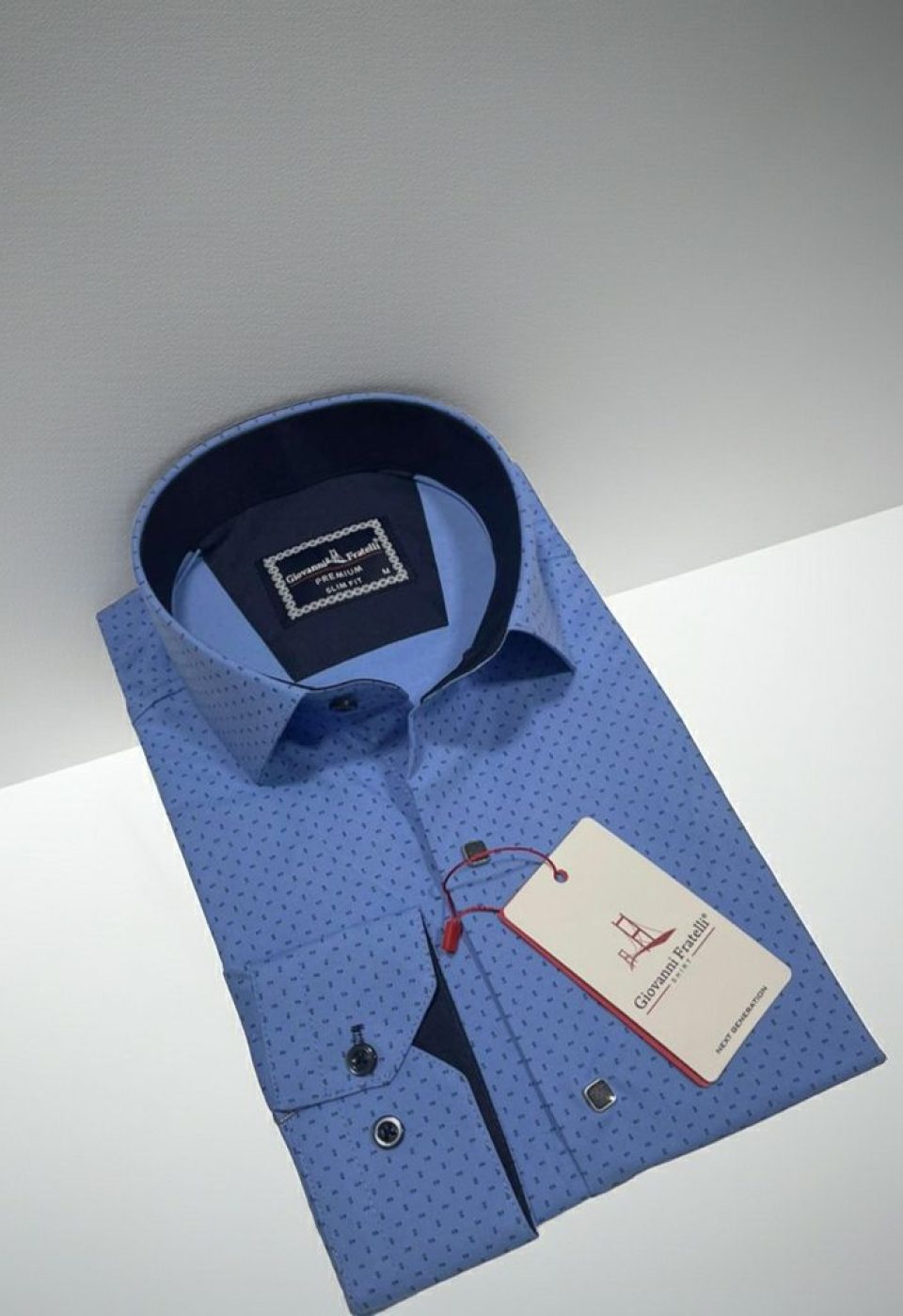 Slim Fit Uzun Kol Desenli Erkek Gömlek 3GMK312451002